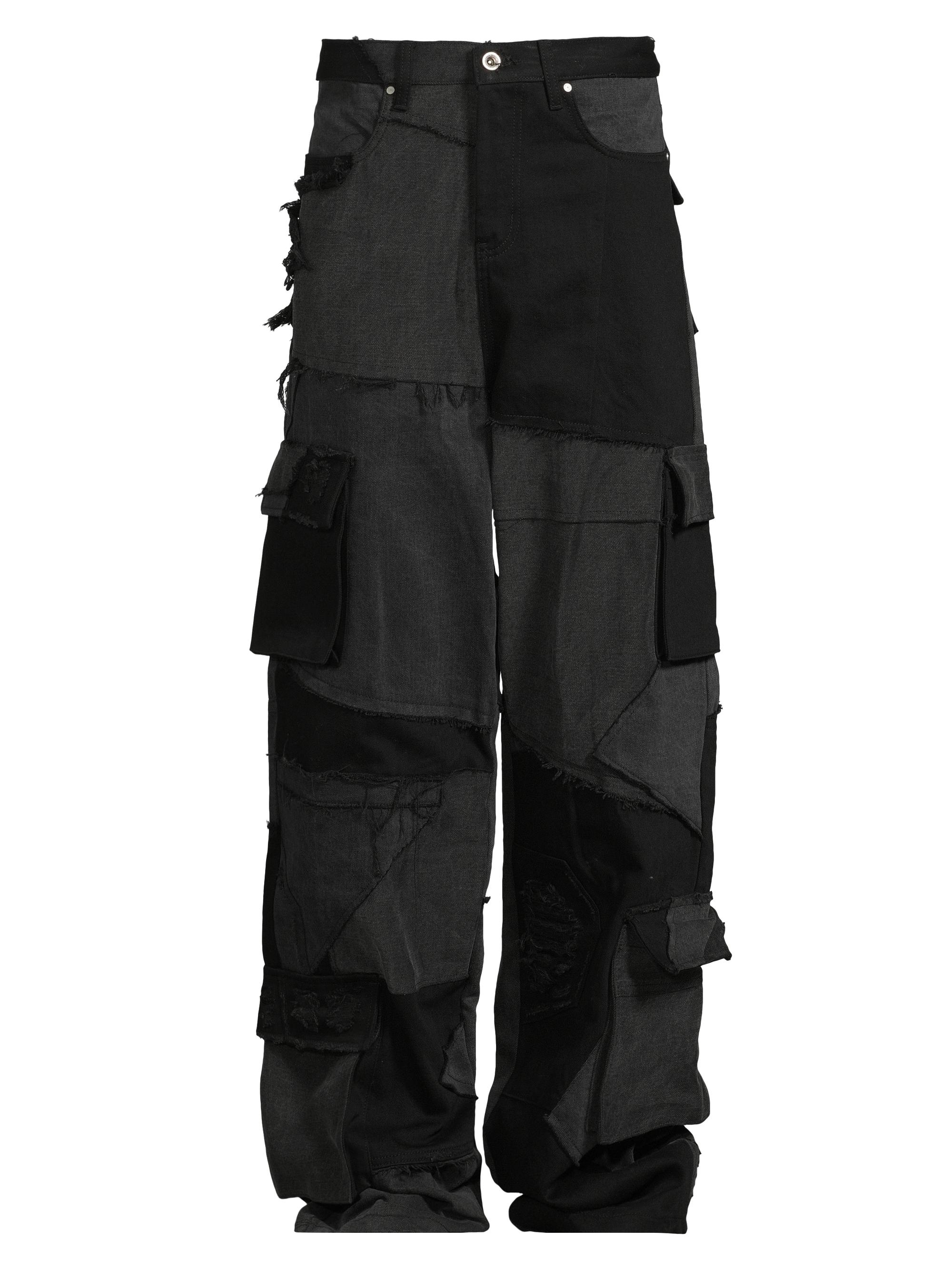Who Decides War Men's Destroyed Paneled Cargo Pants - Coal