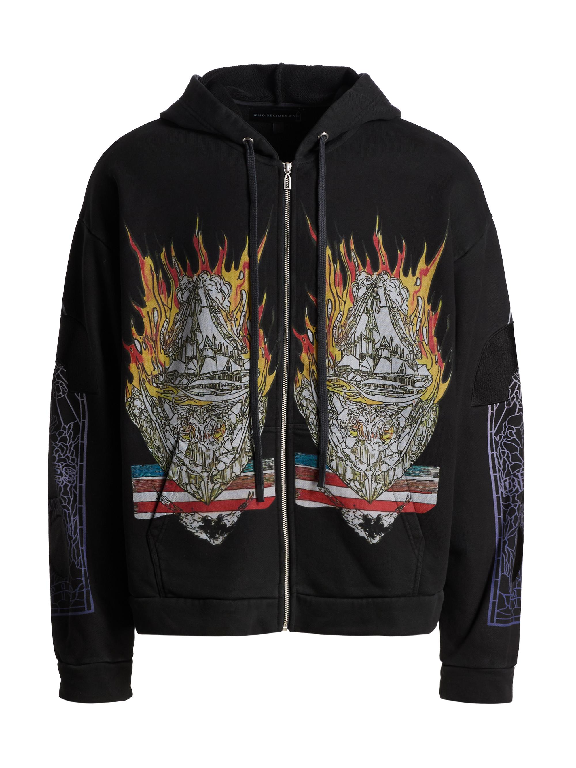 Who Decides War Men's Engulfed Memories Full-Zip Hoodie - Coal