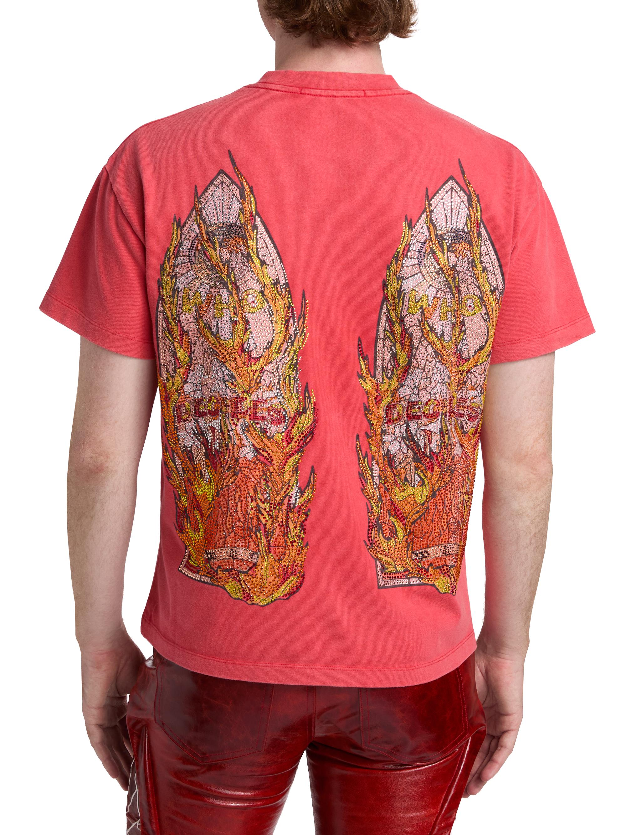 Who Decides War Rhinestone Flame Glass Jersey T-Shirt | Saks Fifth