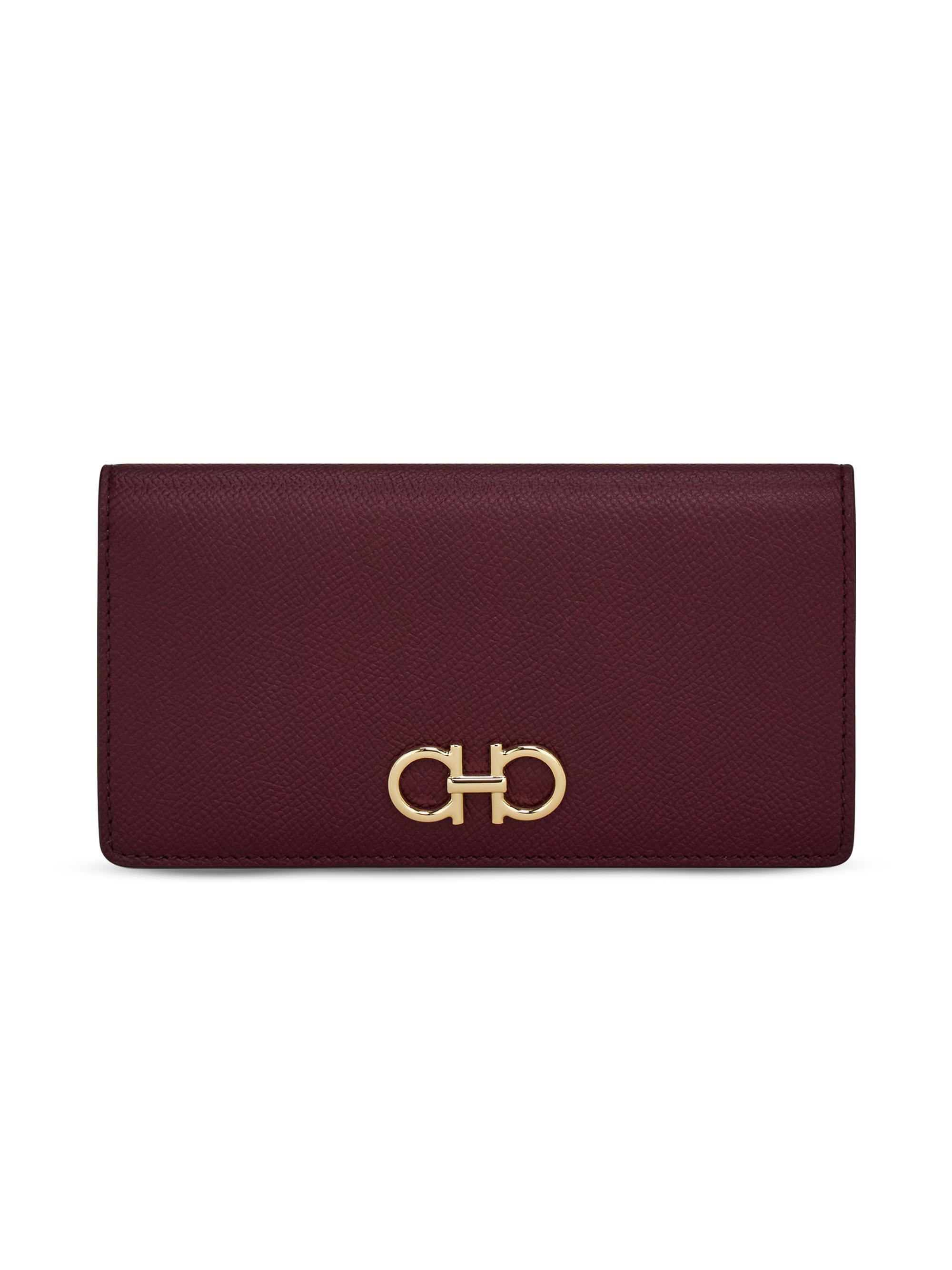 FERRAGAMO Women's Gancini Leather Wallet - Plum