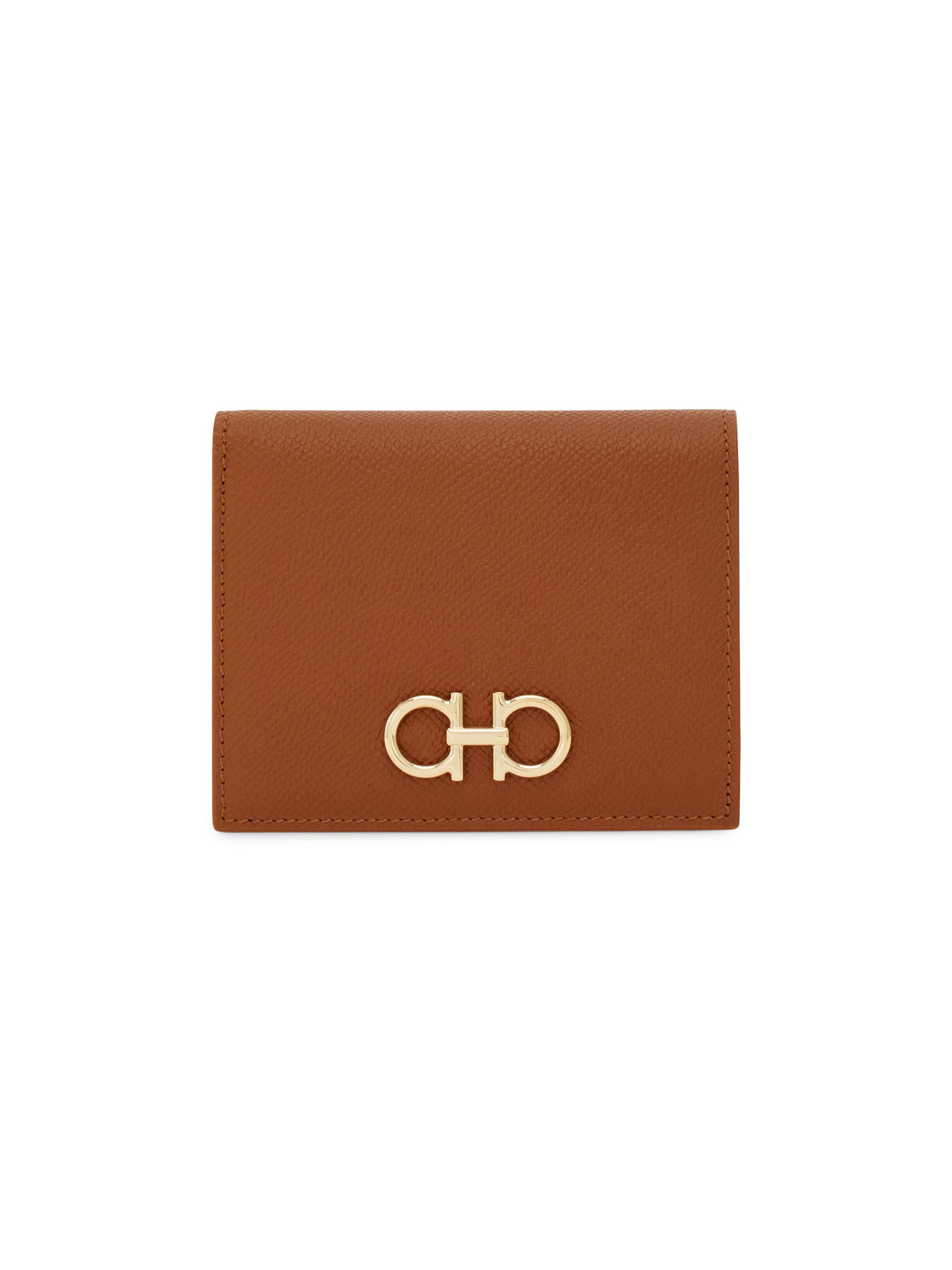 FERRAGAMO Women's Gancini Faux-Leather Compact Wallet - Naturale Resort