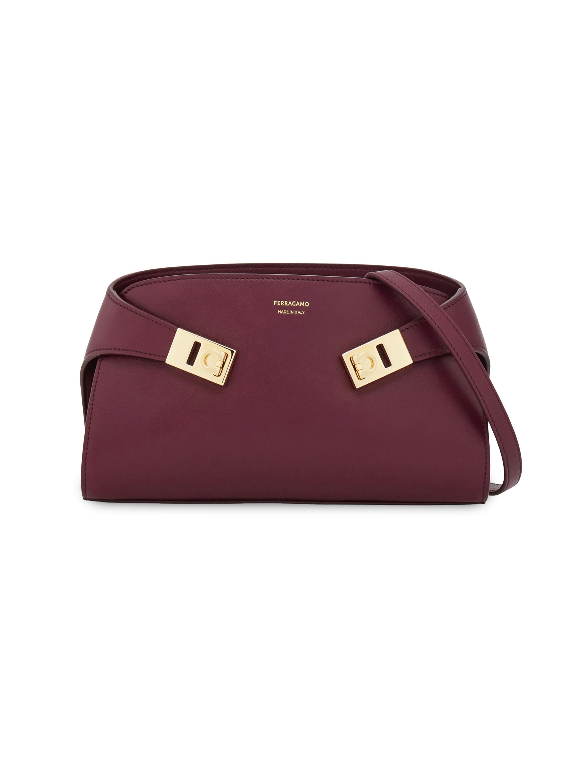 FERRAGAMO Women's Hug Leather Crossbody Bag - Plum