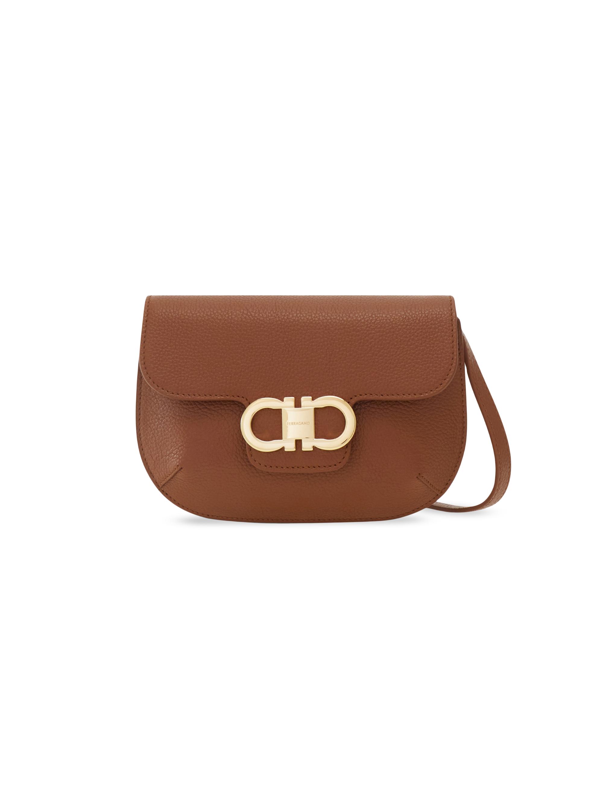 FERRAGAMO Women's Lizzy Faux Leather Crossbody Bag - New Cognac