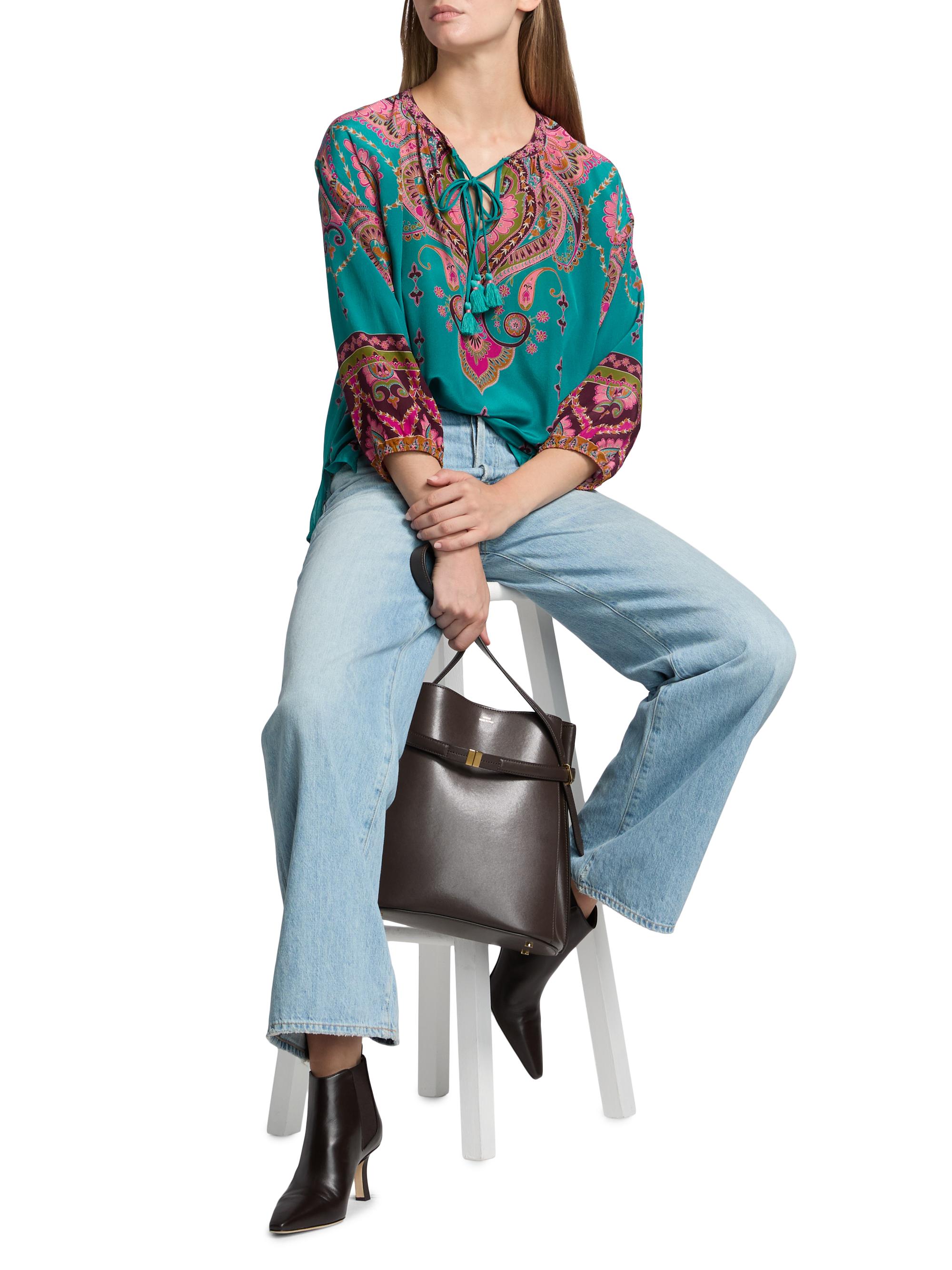 Johnny Was Margot Angelia Silk Blouse Saks Fifth Avenue