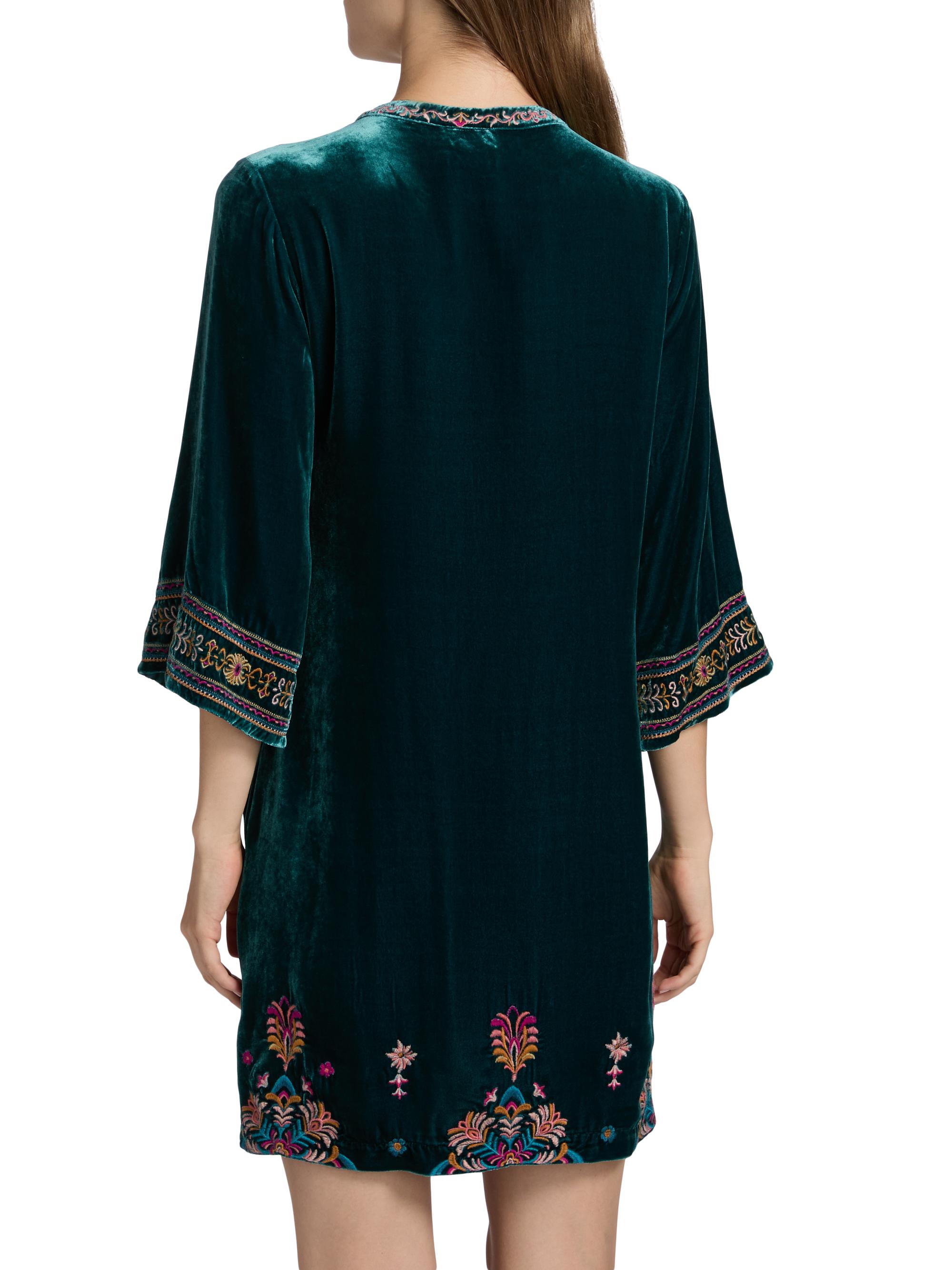 Johnny Was Brandi Embroidered Velvet Dress | Saks Fifth Avenue