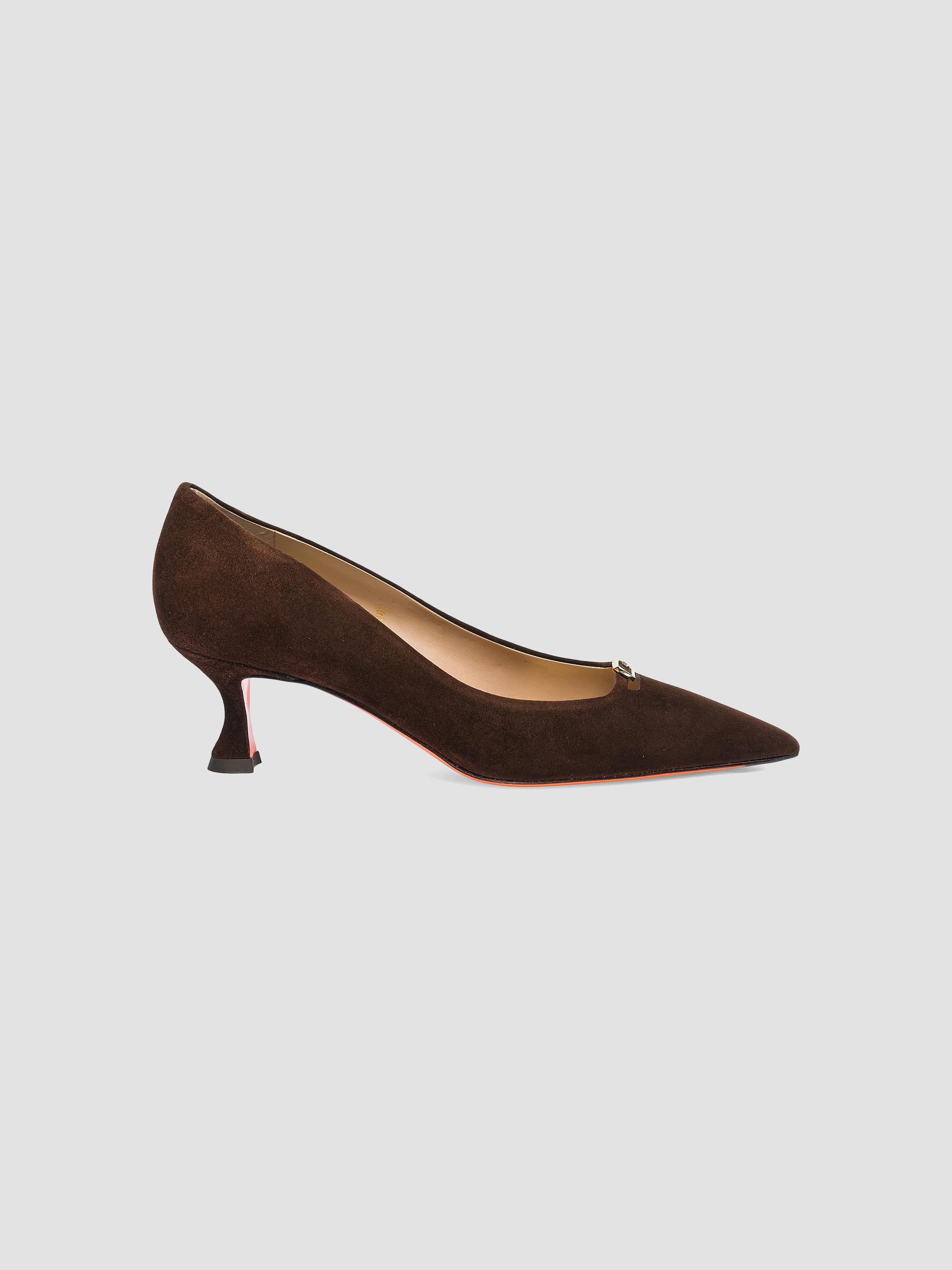 Santoni Women's Sabine 55MM Suede Pumps - Brown | Thumbnail 9