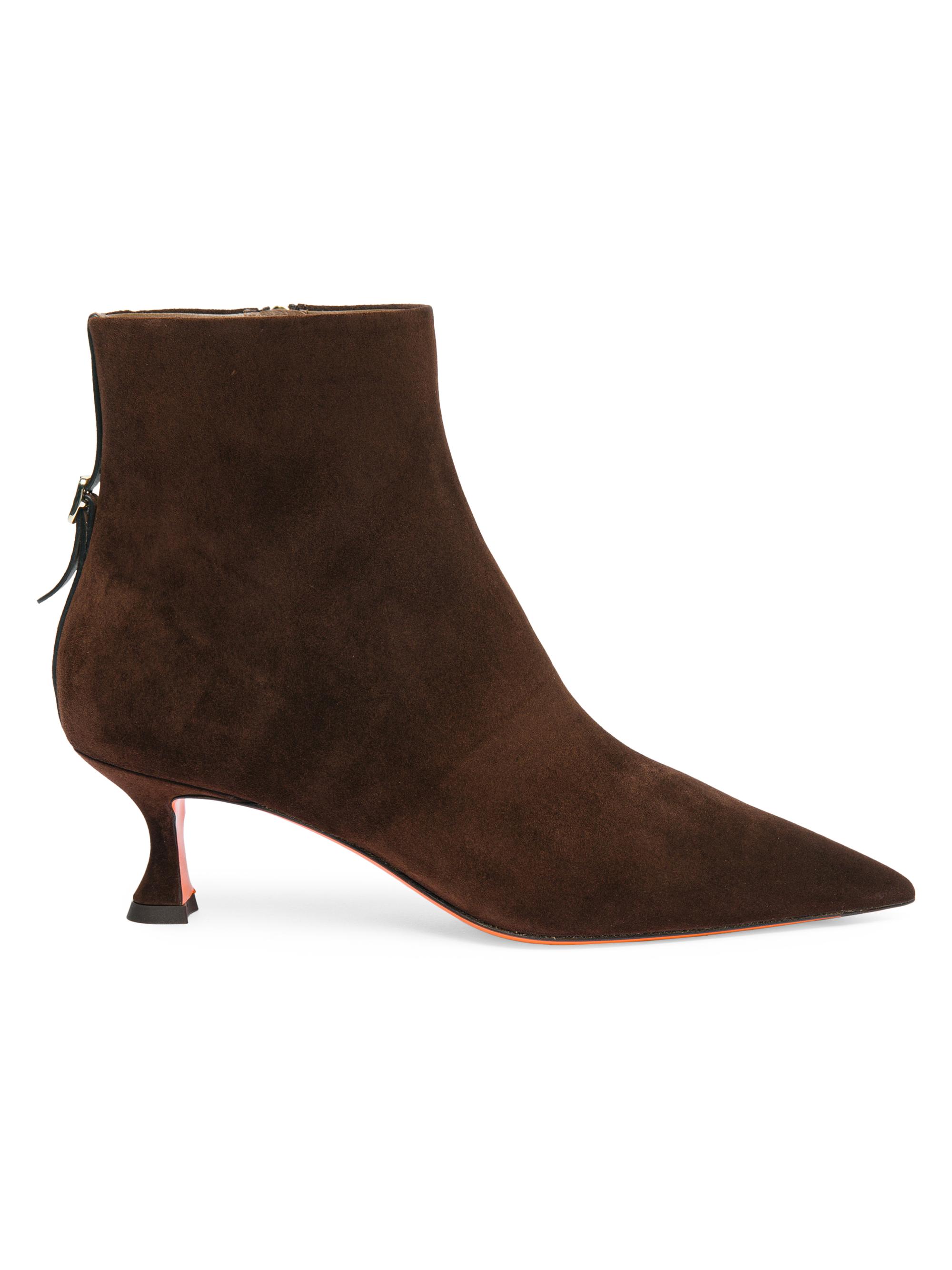Santoni Women's Giulie 55MM Suede Booties - Brown