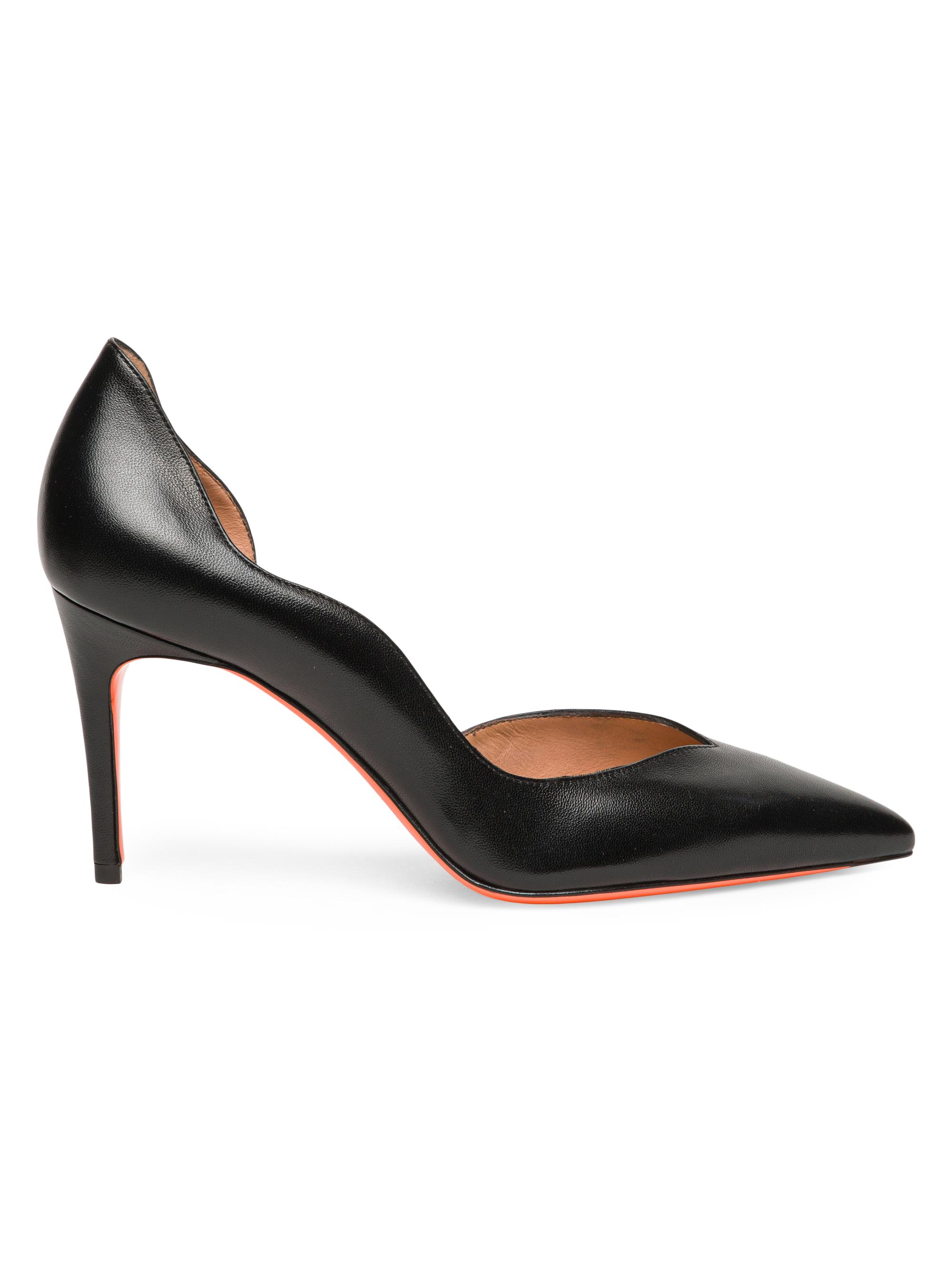 Santoni Women's Petal 85MM Leather D'Orsay Pumps - Black