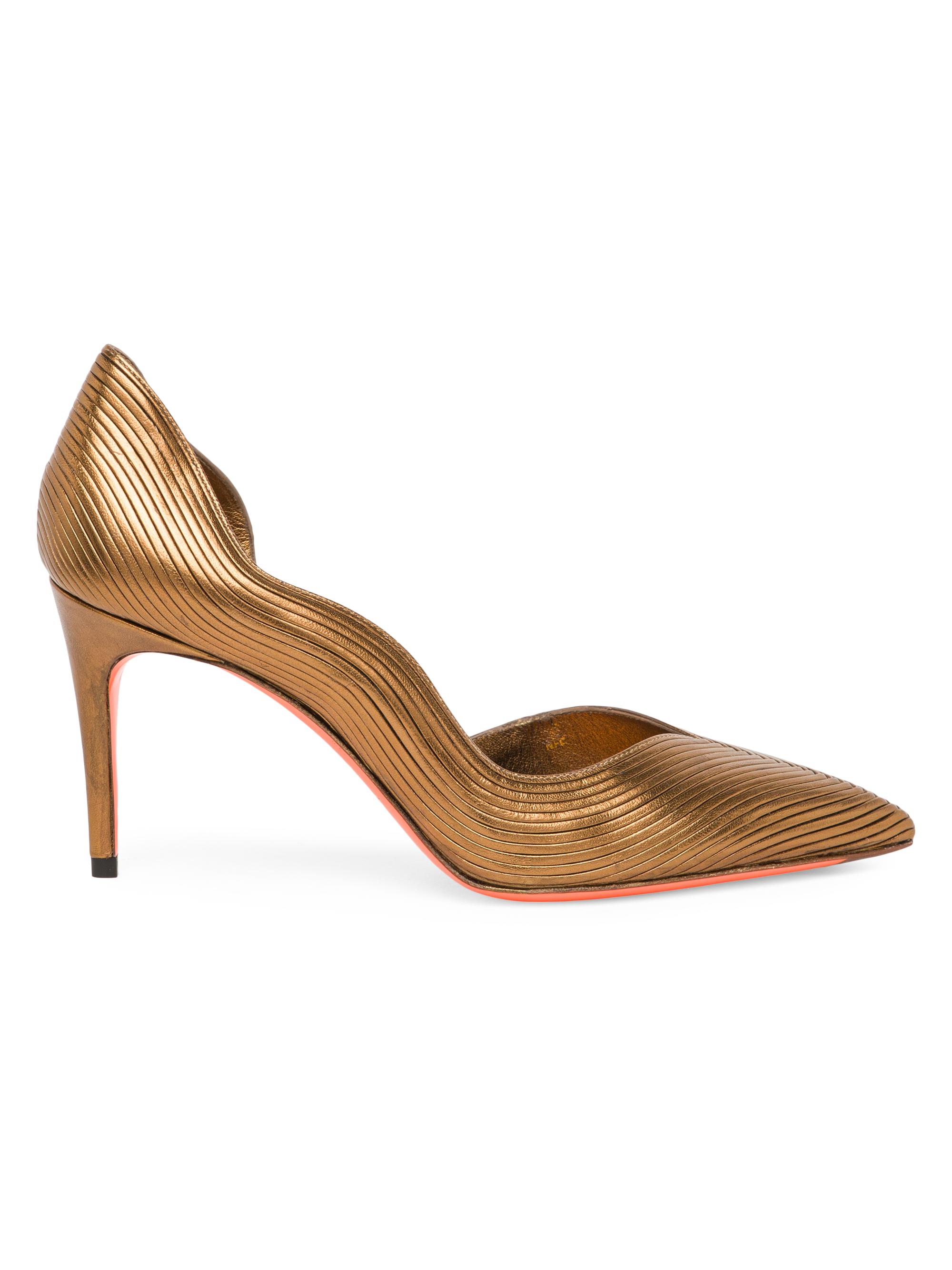 Santoni Women's Petal 85MM Leather d'Orsay Pumps - Bronze