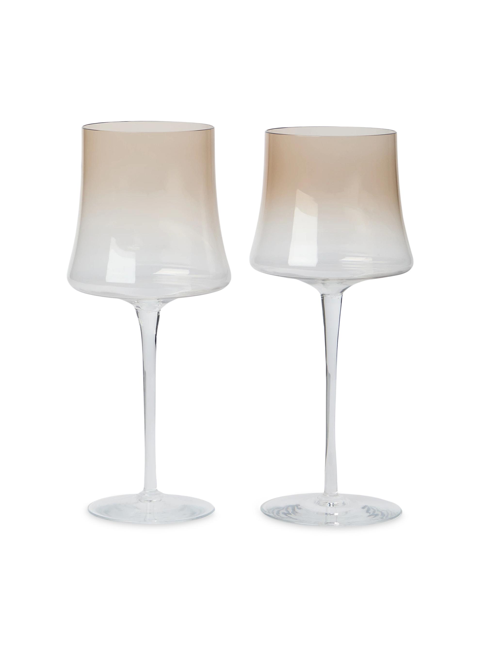 Brunello Cucinelli Pair of Murano Red Wine Glasses - Natural