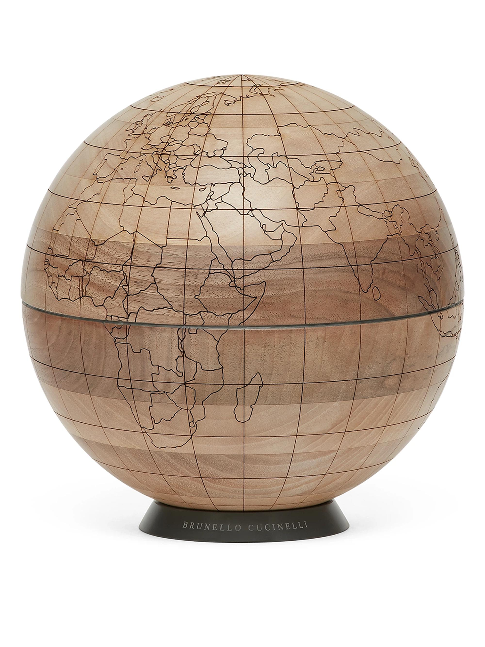 Brunello Cucinelli Walnut Wood and Krion Globe - Brown