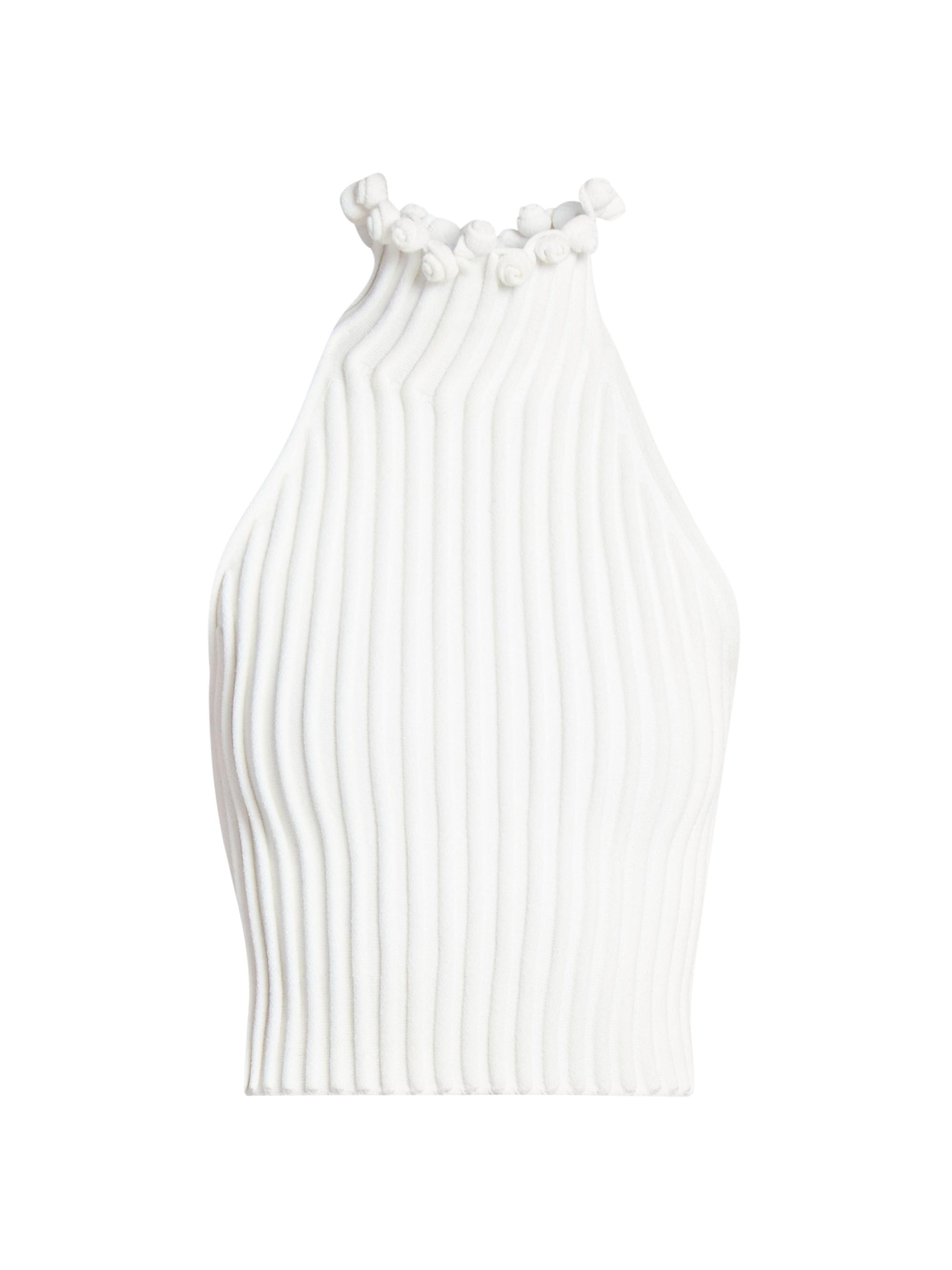 Alaïa Women's Knit Halterneck Tank - Blanc
