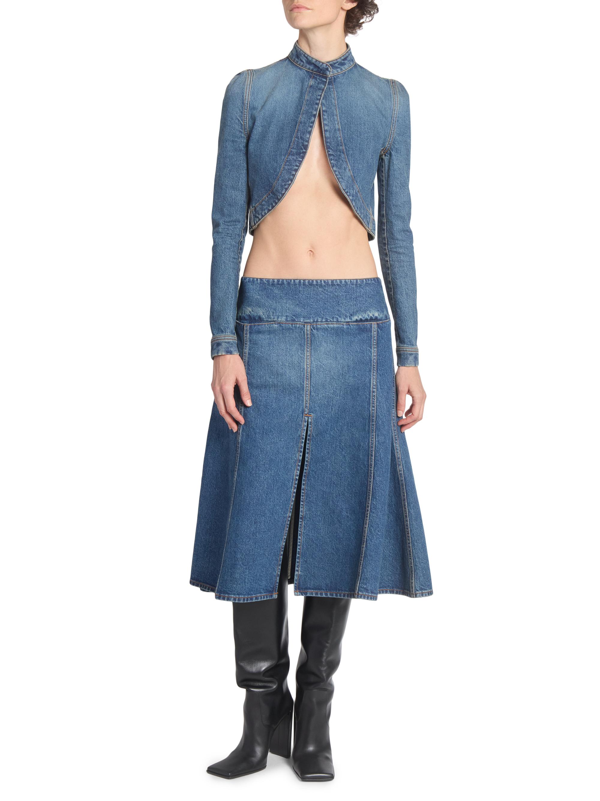 Alaïa Denim Crop Jacket | Saks Fifth Avenue