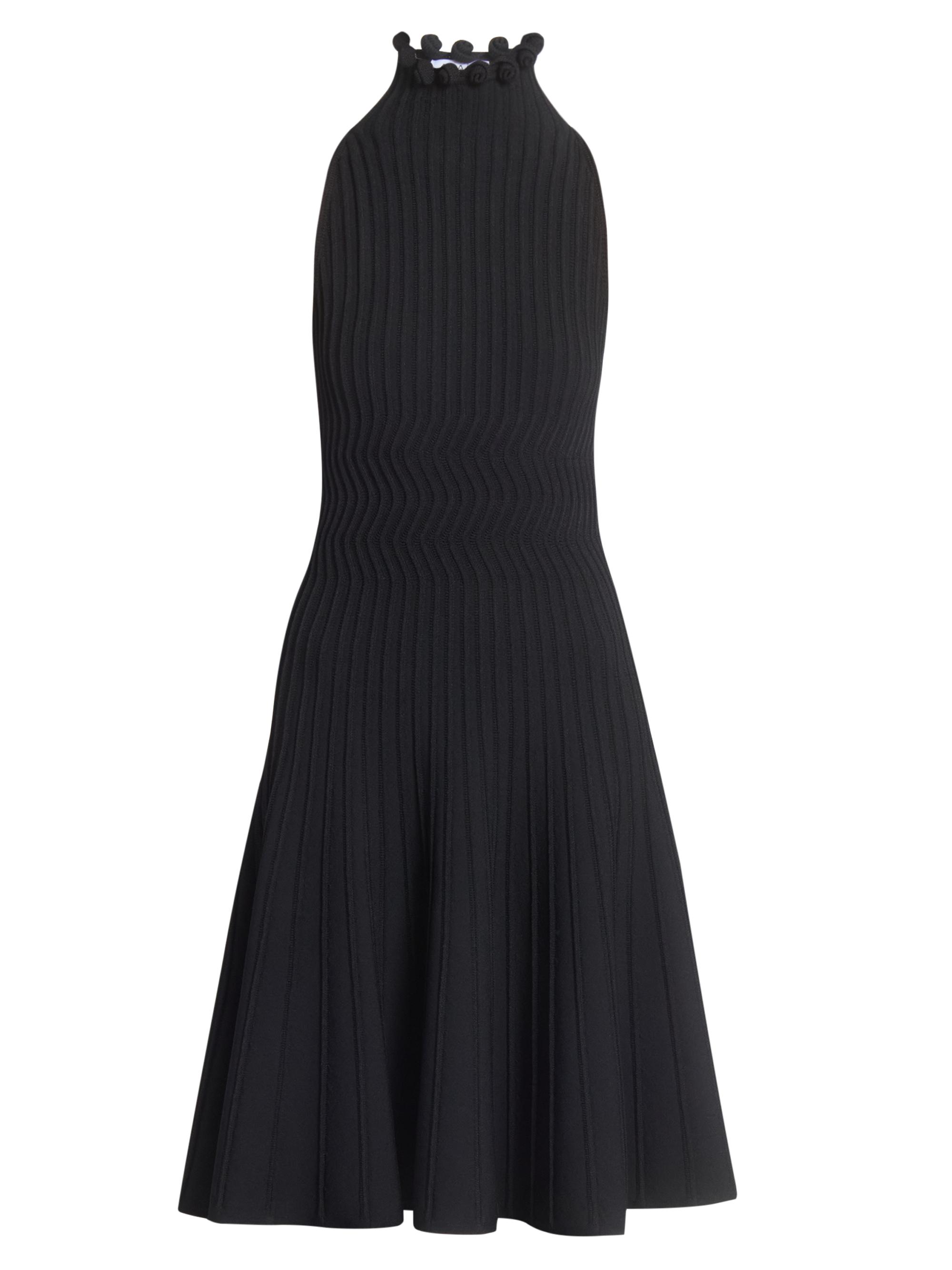 Alaïa Women's Knit Fit & Flare Midi-Dress - Noir Alaia