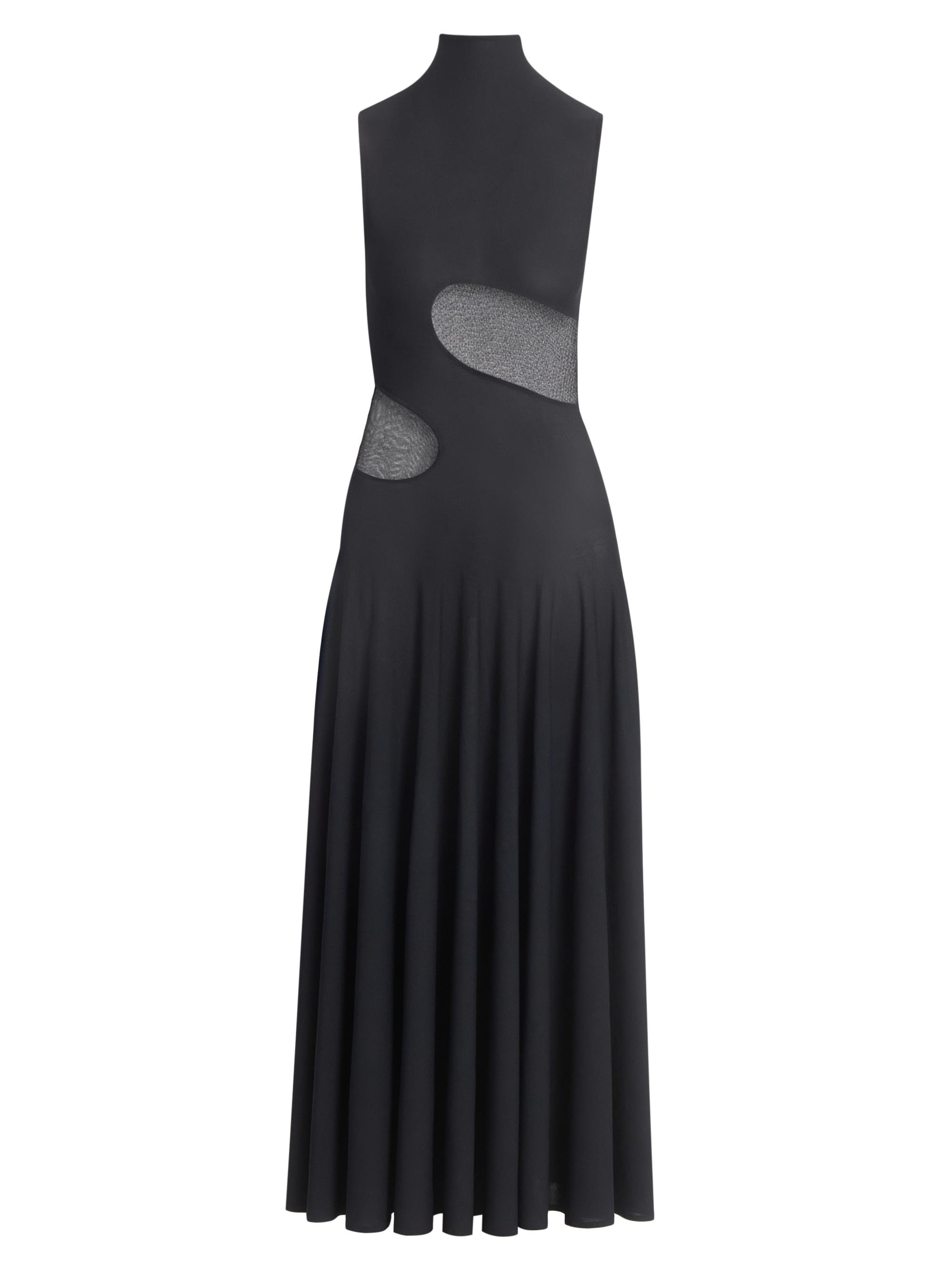 Alaïa Women's Jersey Fit & Flare Maxi Dress - Noir Alaia