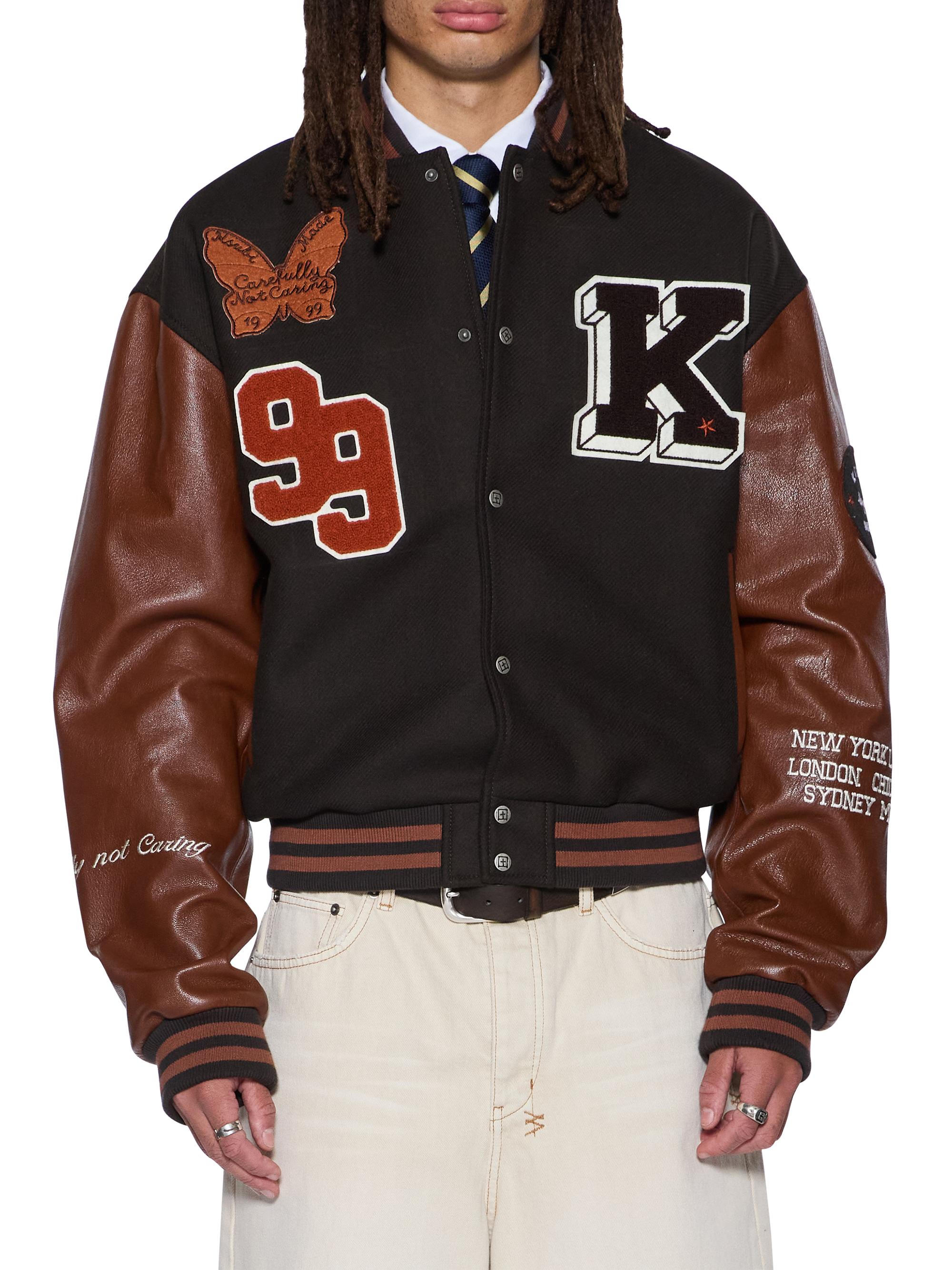 Ksubi Men's Neo Nostalgia Patched Wool-Blend Varsity Jacket - Brown