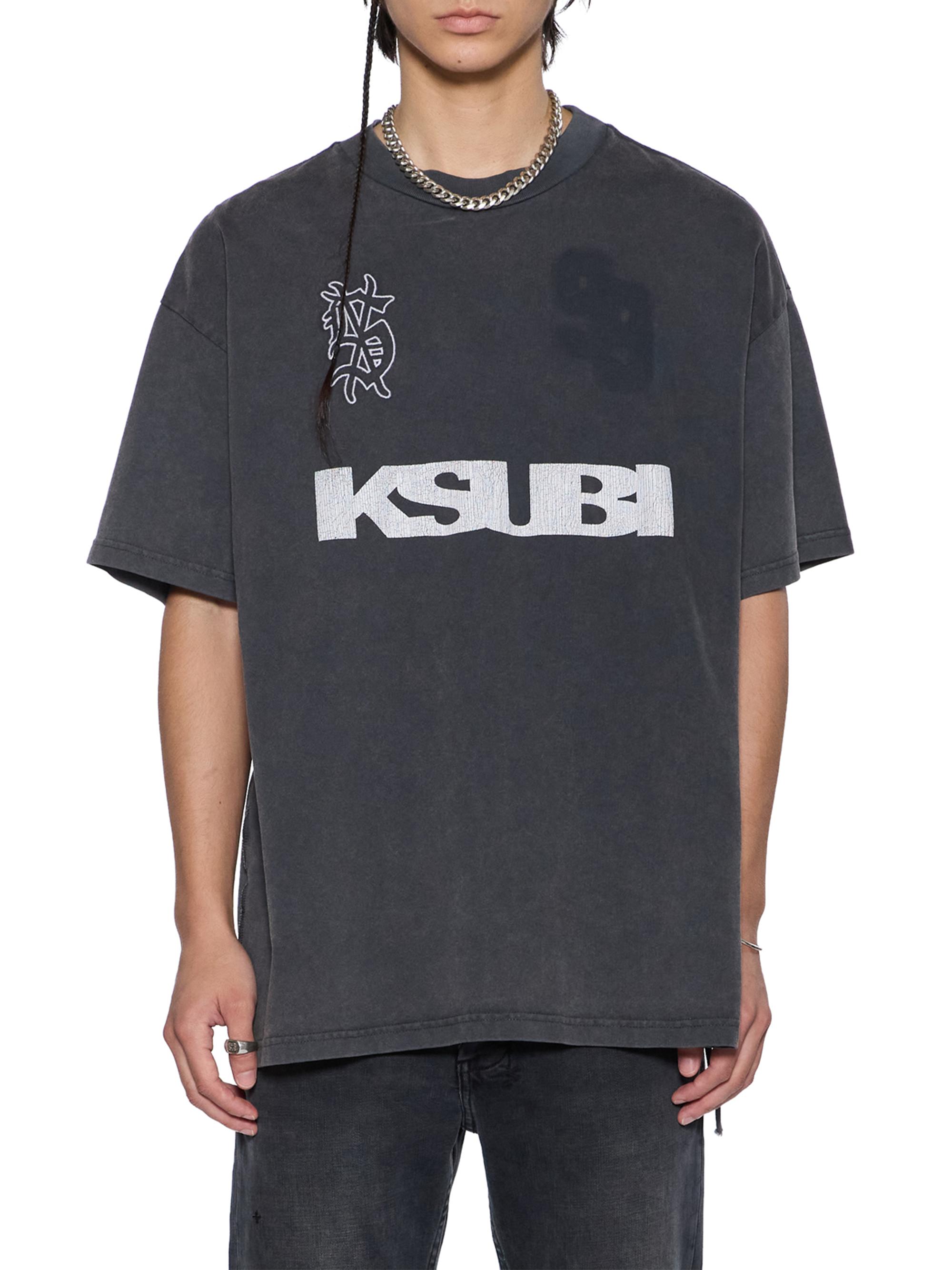Ksubi Men's Neo Nostalgia Rugged Logo Cotton T-Shirt - Charcoal