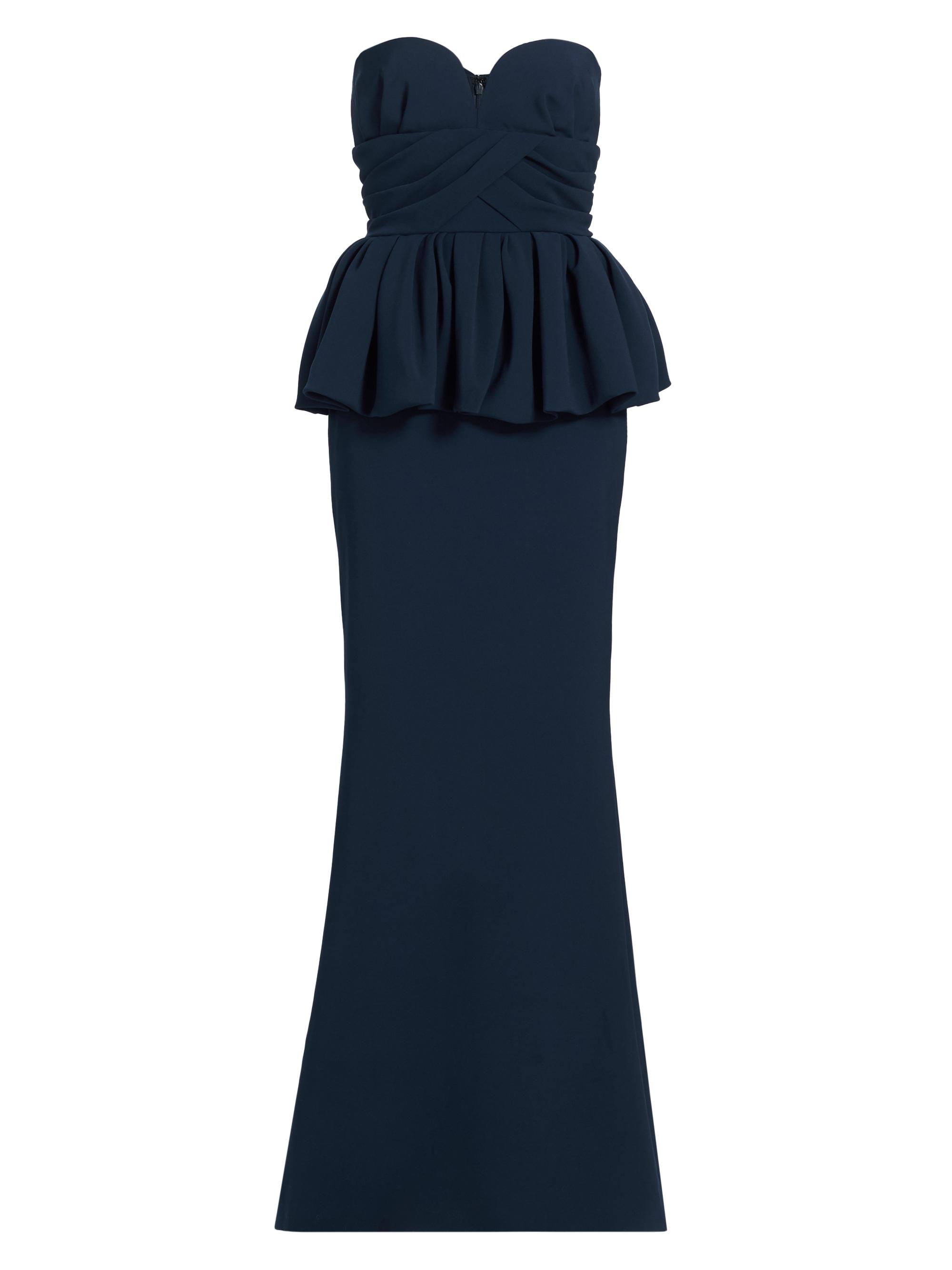 Atelier Prabal Gurung Women's Luna Strapless Peplum Gown - Navy Blue