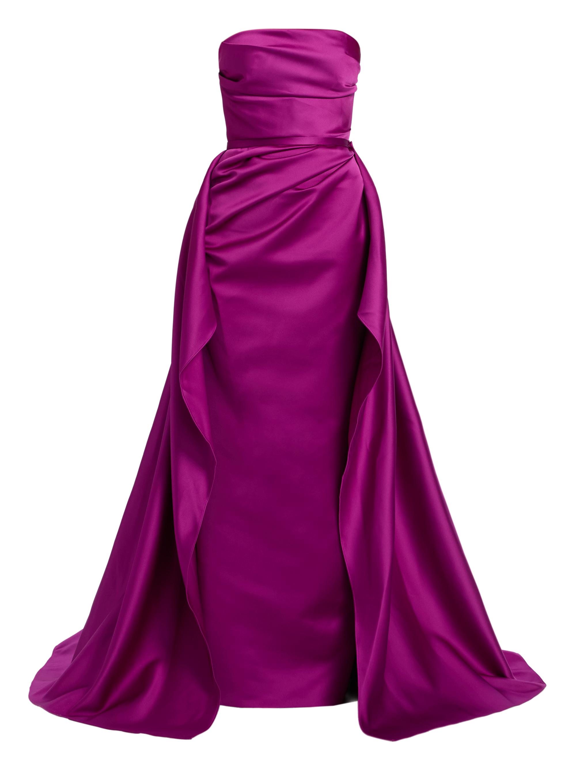 Atelier Prabal Gurung Women's Paola Strapless Overskirt Gown - Orchid