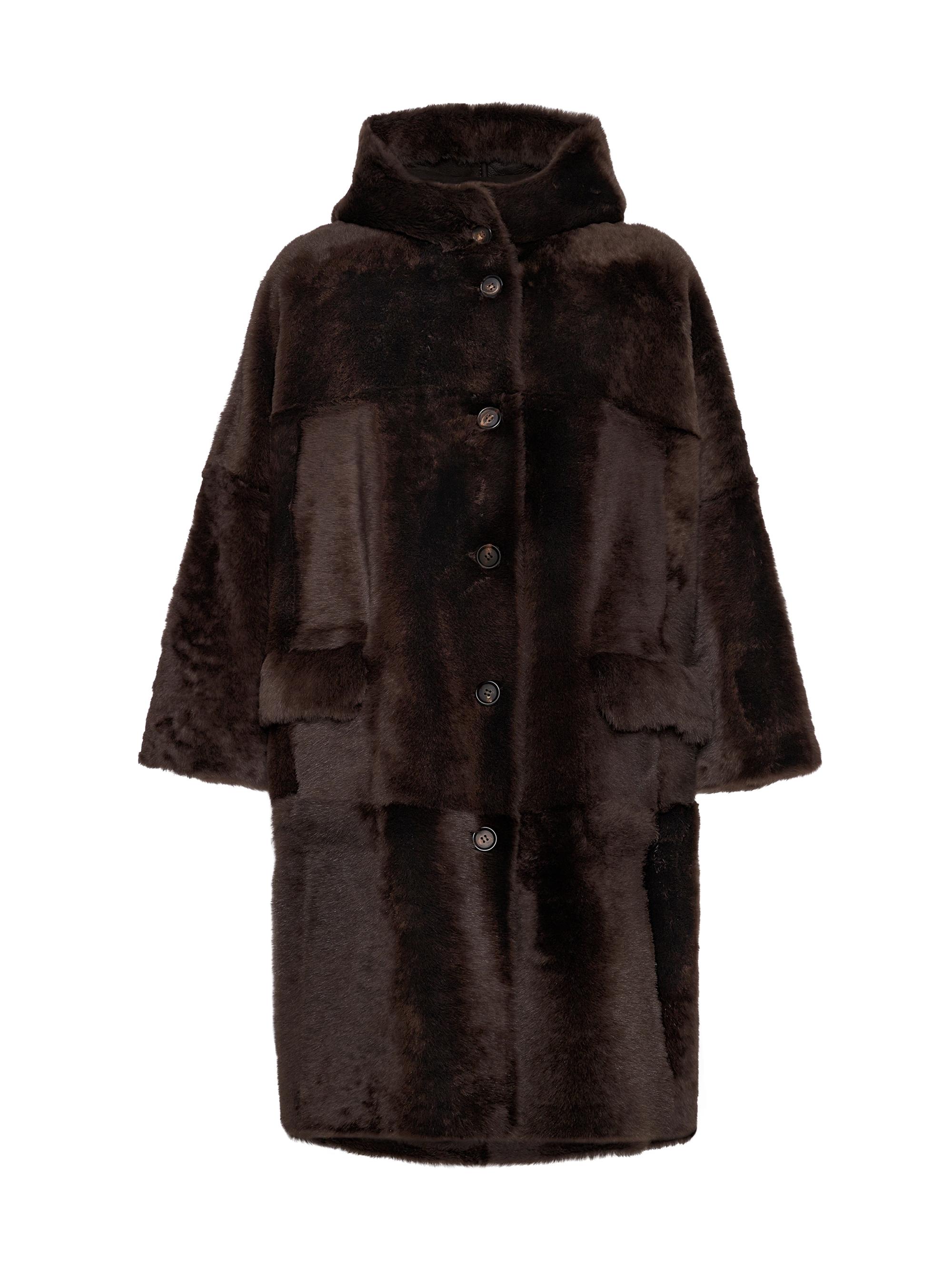 Brunello Cucinelli Women's Reversible Shearling Coat - Rust Brown