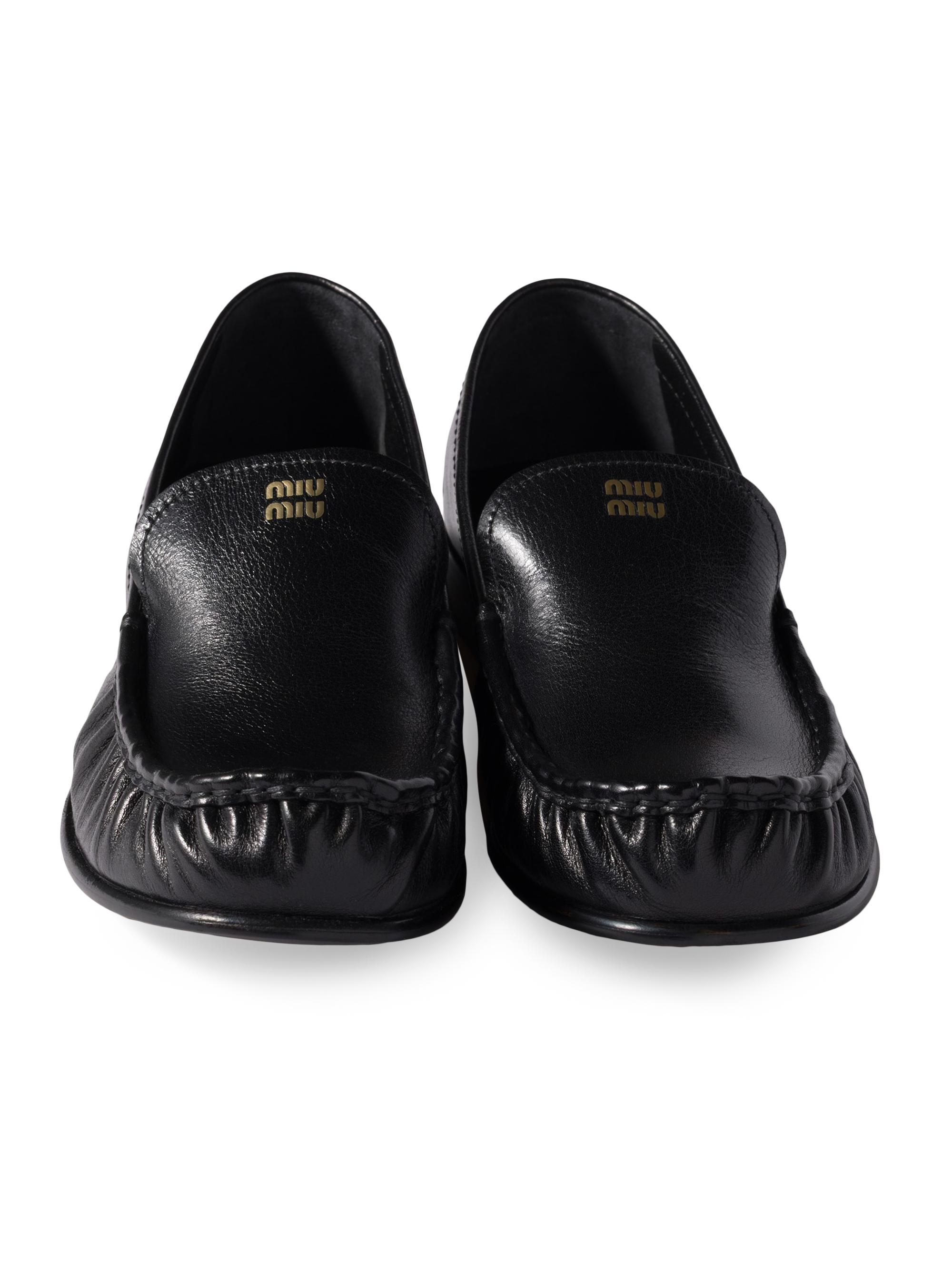Miu Miu Buffalo Leather Loafers | Saks Fifth Avenue