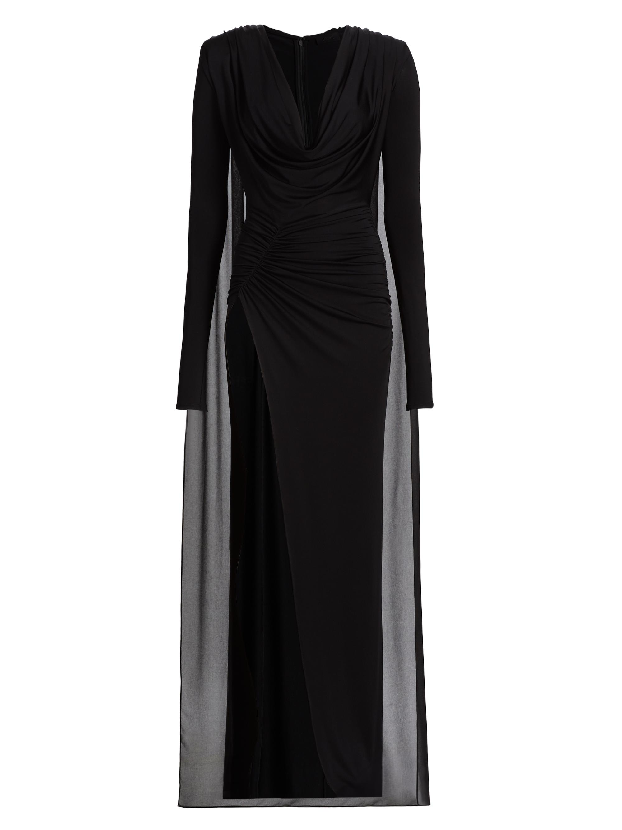 Georgette Cape Slit Gown