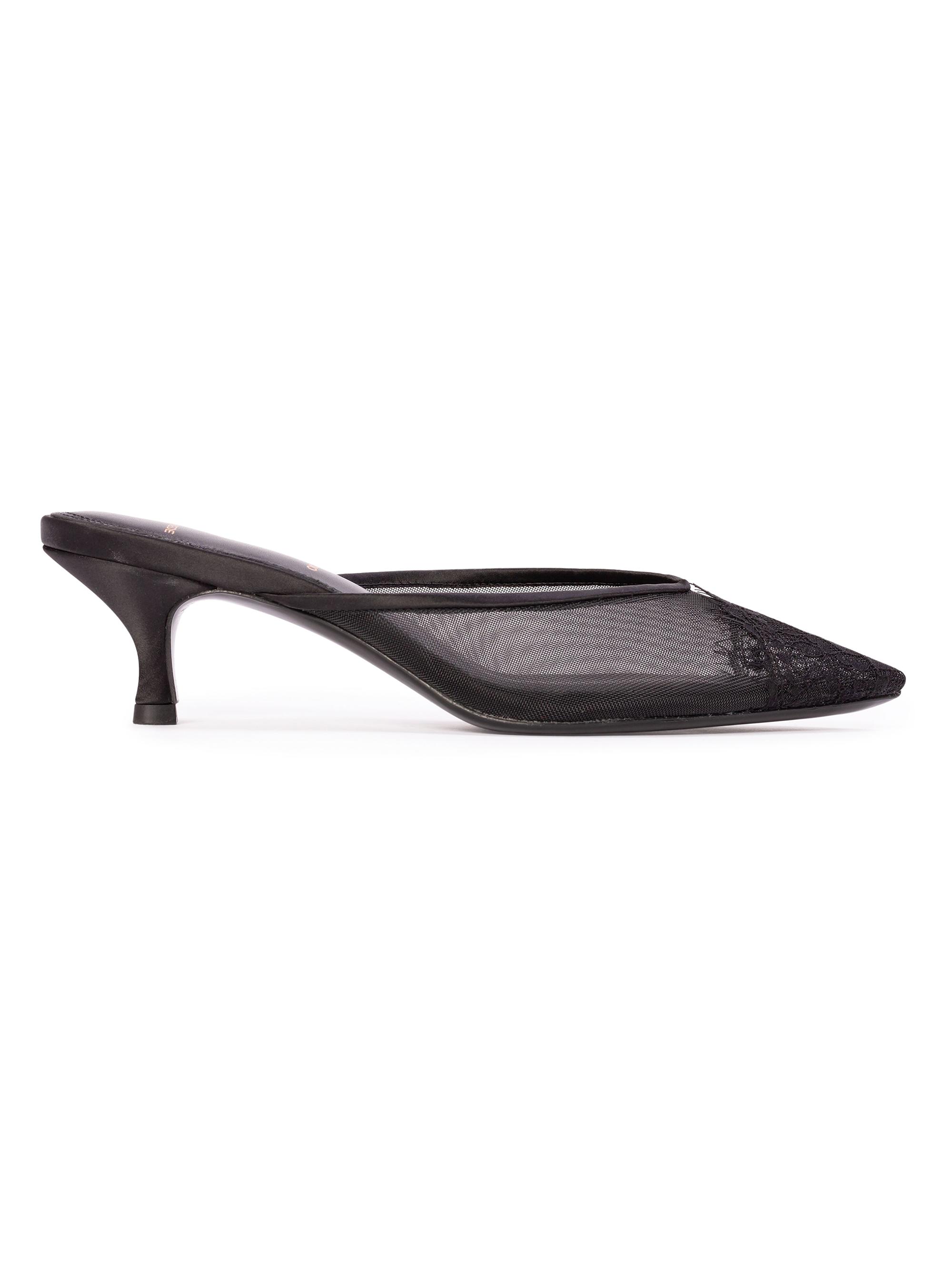 Black Suede Studio Icon 80MM Leather Mules | Saks Fifth Avenue