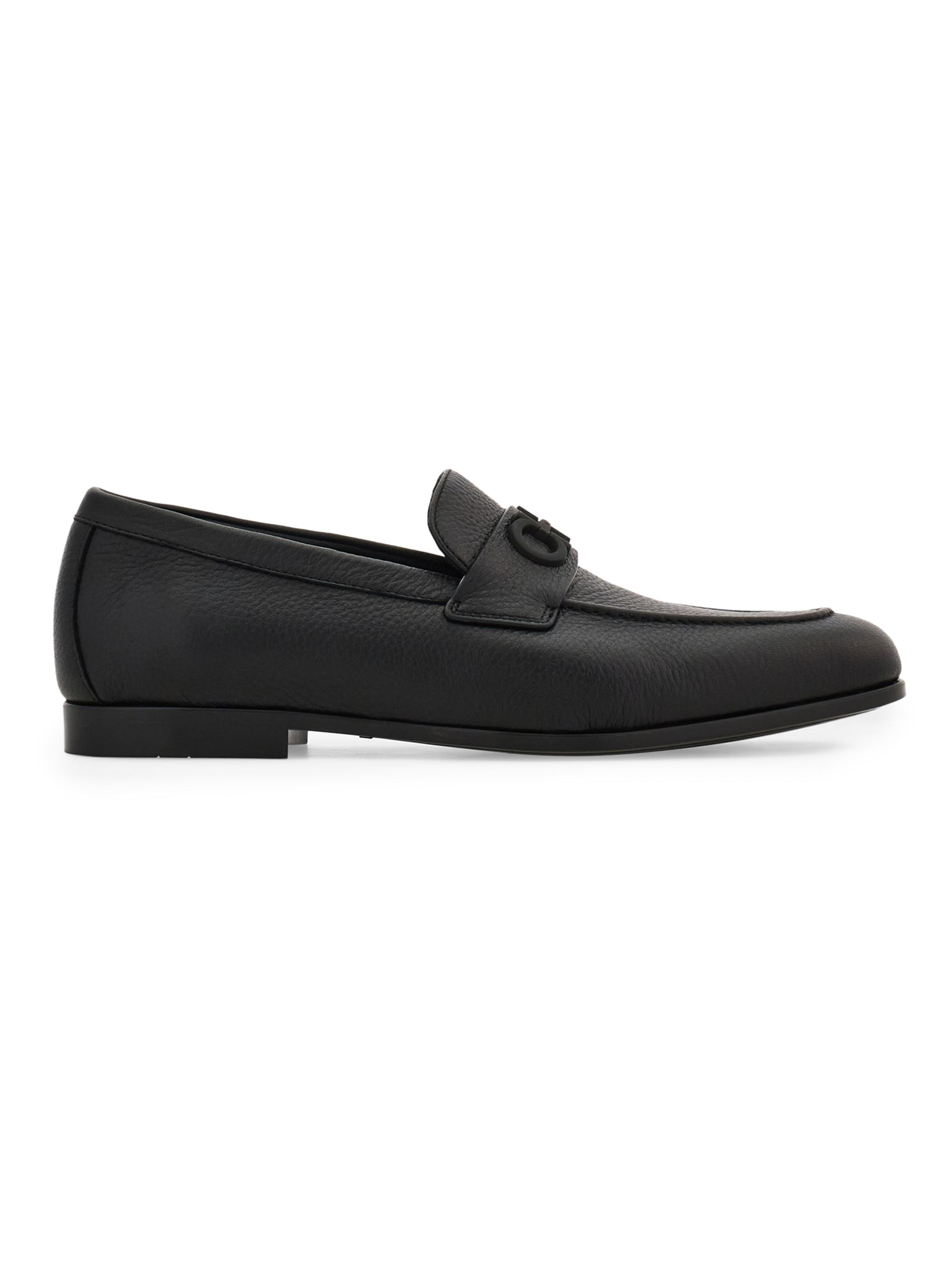 FERRAGAMO Men's Gancini Leather Loafers - Naturale