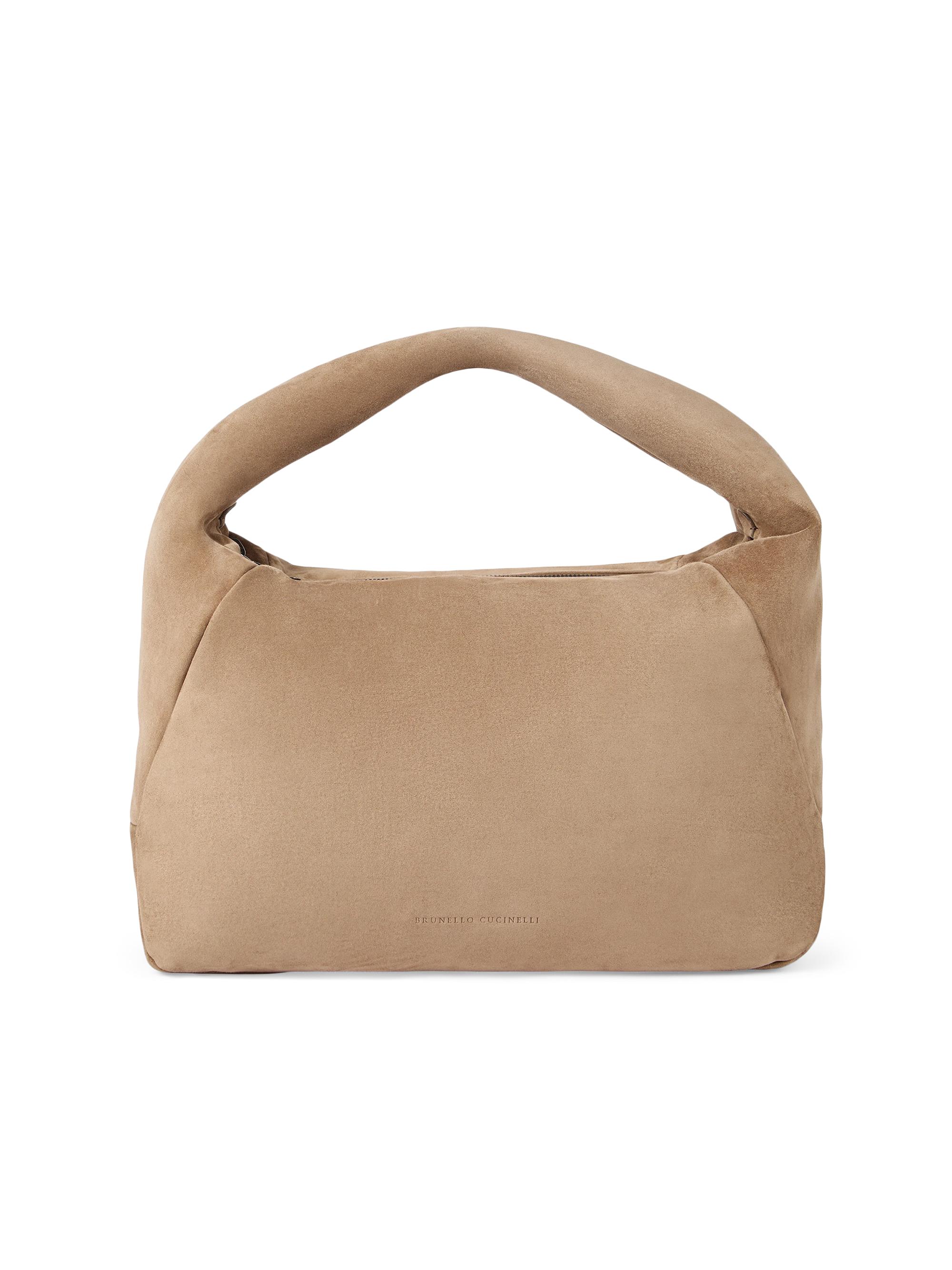 Brunello Cucinelli Women's Duo Hobo Bag in Soft Suede - Light Brown