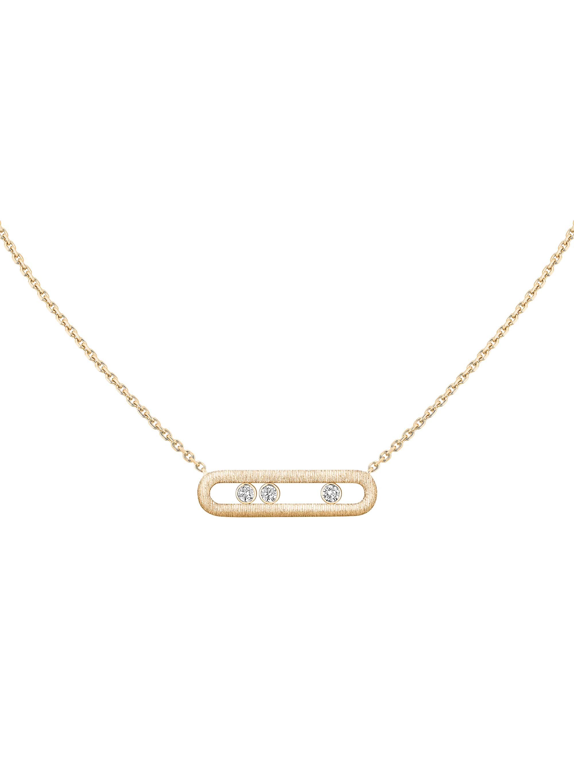 Messika Women's Move Classique Ciselé 18K Yellow Gold & 0.20 TCW Diamond Pendant Necklace - Yellow Gold