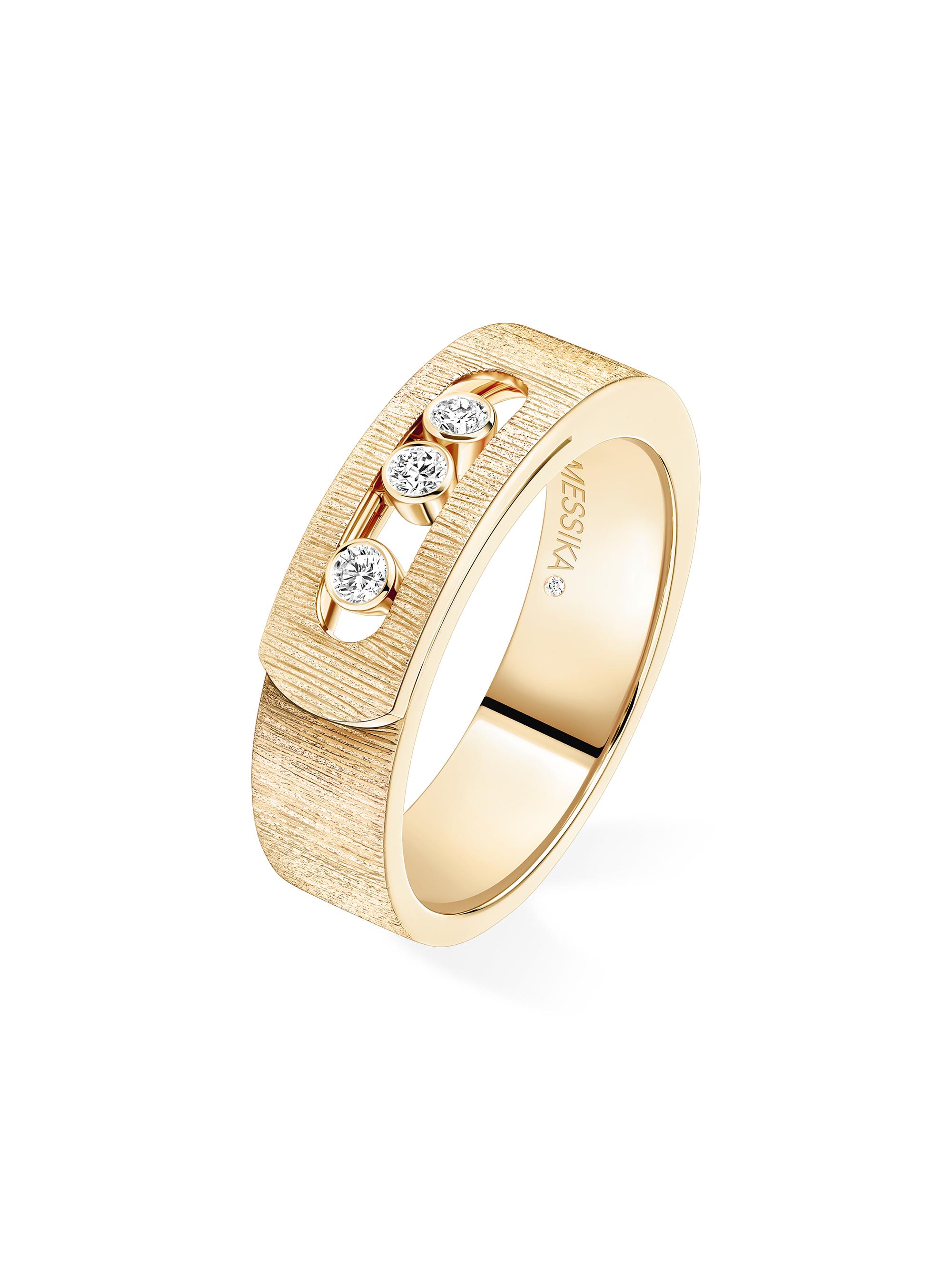 Messika Women's Move Noa Ciselé 18K Yellow Gold & 0.10 TCW Diamond Ring - Yellow Gold