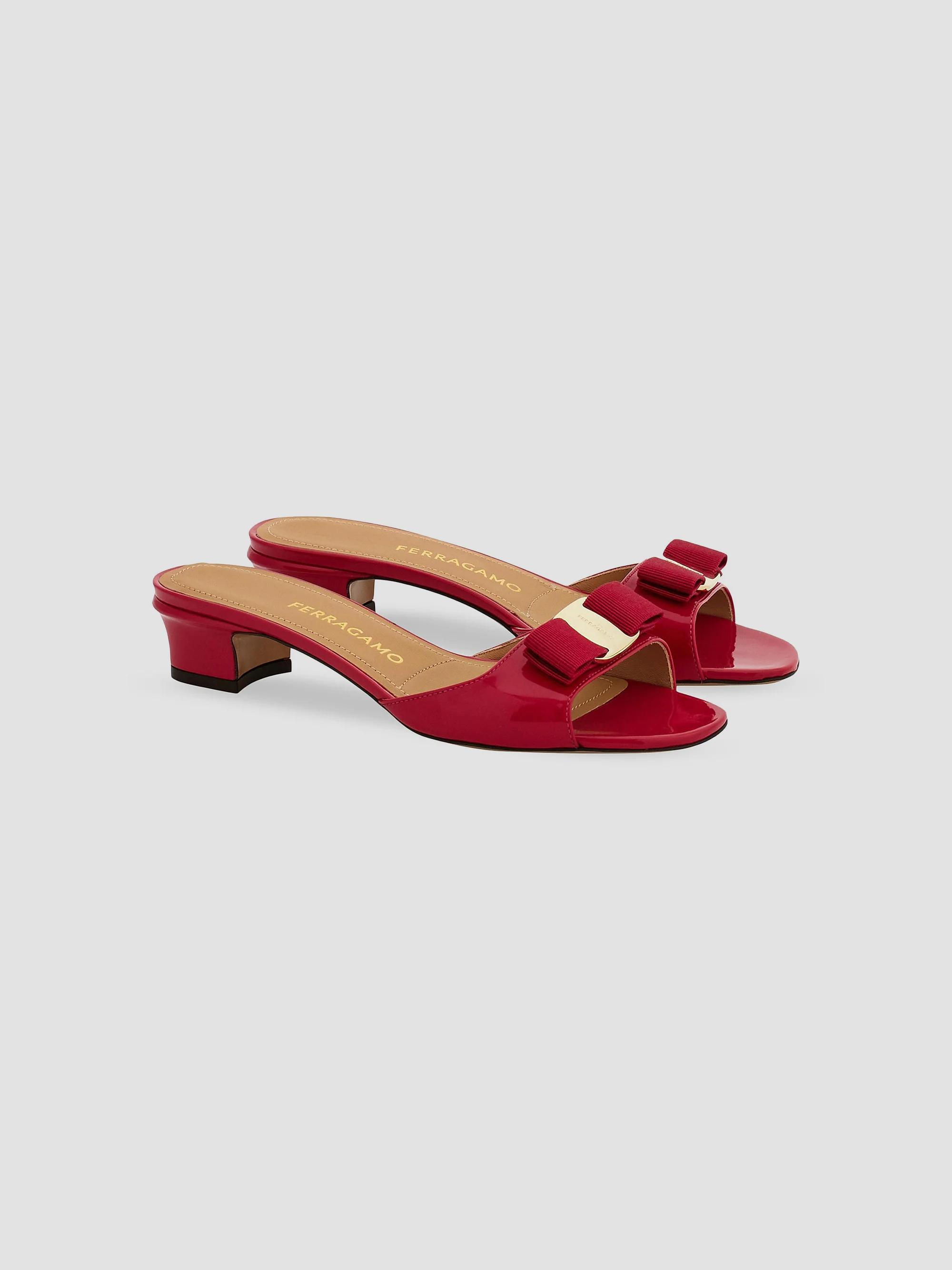 FERRAGAMO Vanilla Patent Leather Mules | Saks Fifth Avenue