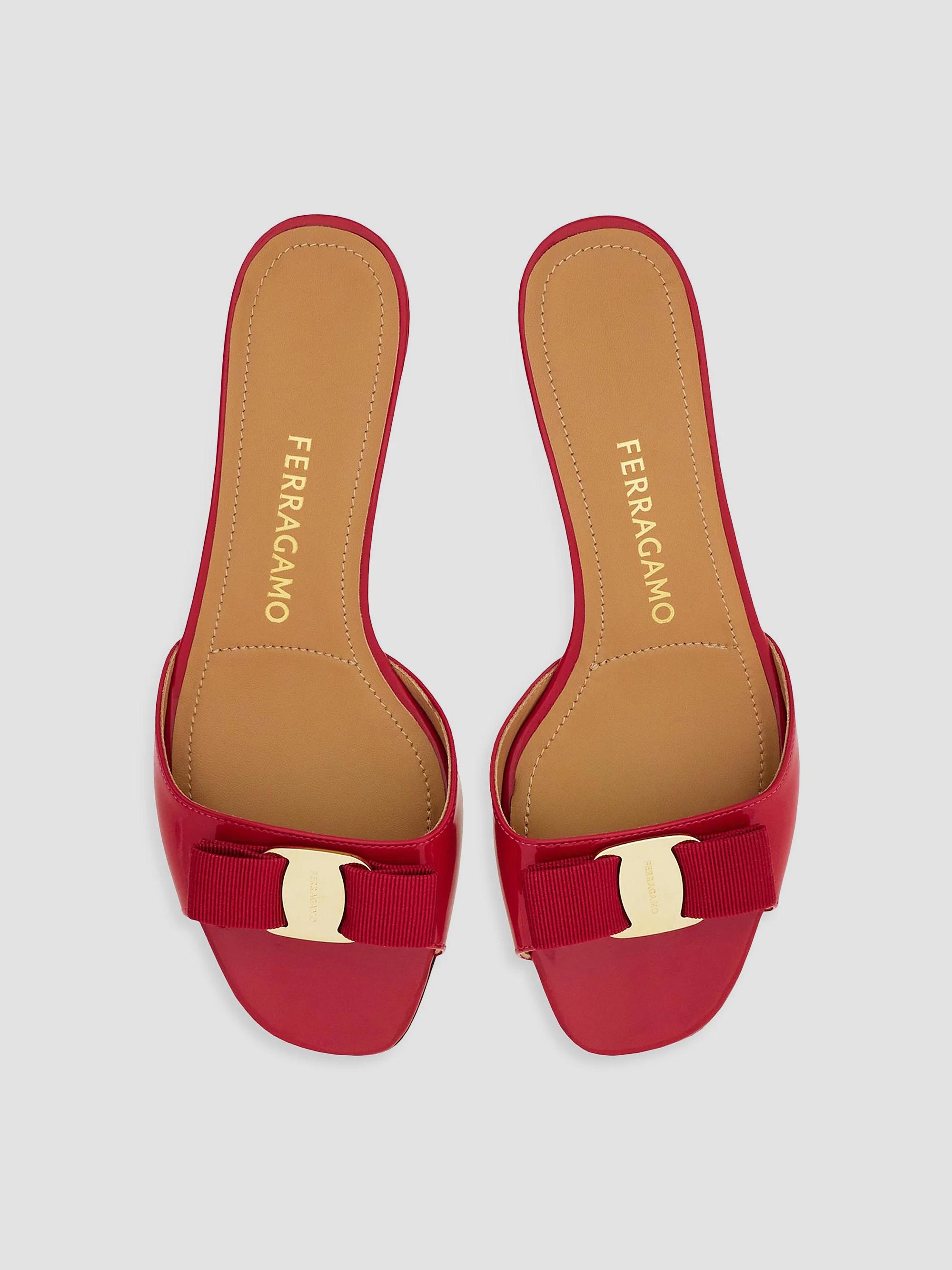 FERRAGAMO Vanilla Patent Leather Mules | Saks Fifth Avenue
