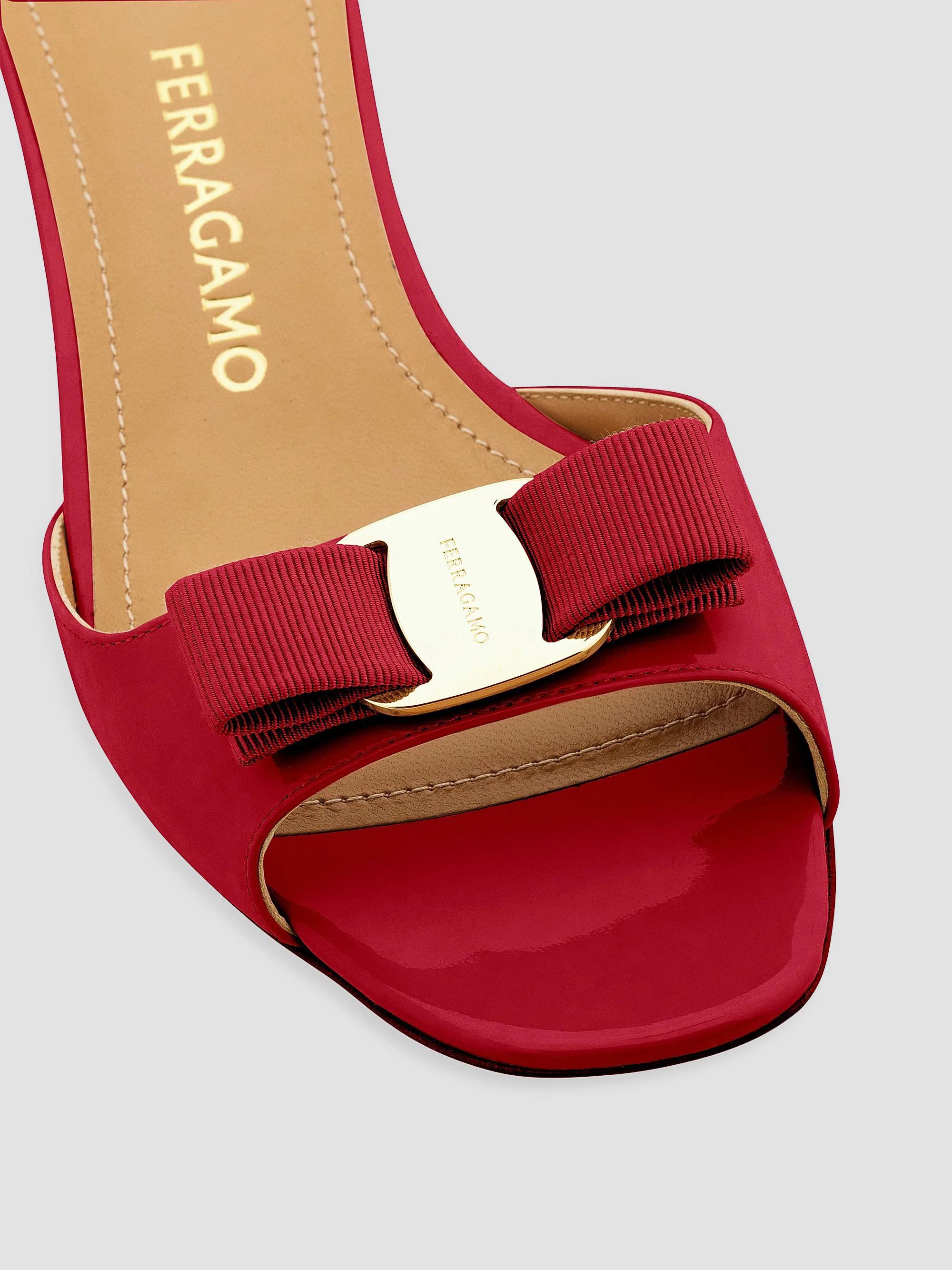 FERRAGAMO Vanilla Patent Leather Mules | Saks Fifth Avenue