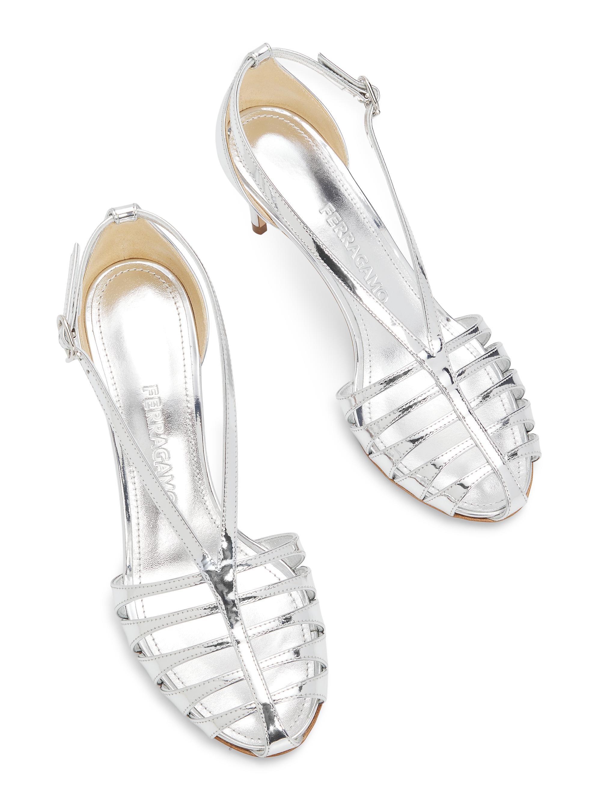 FERRAGAMO Lilie 70MM Leather Sandals | Saks Fifth Avenue