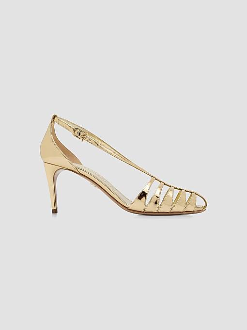 gold dress shoes women's MOOMMO Women Slingback Low Chunky Heels Pumps Ankle Strap Closed Round Toe Sandals Cutout Backless 2" Heel Dress Shoe Matte Office Lady Wedding Party Comfortable Spring Matte on oxfords with an almond slimages.macysassets.com/is/image/MCY/products/8/o...
