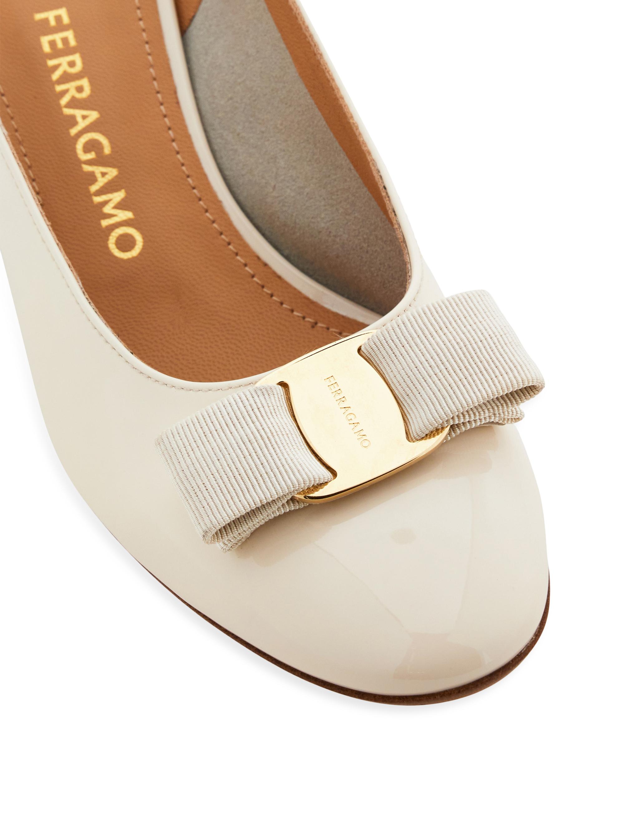 FERRAGAMO Vetty 55MM Leather Slingback Pumps | Saks Fifth Avenue