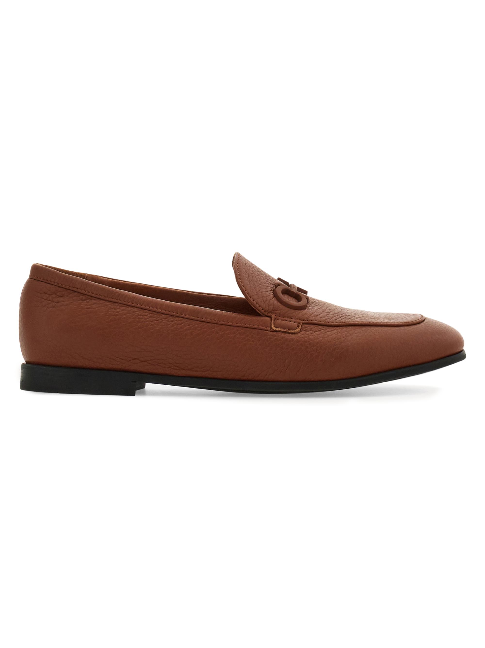 FERRAGAMO Women's Soldy Gancini Leather Loafers - Nuez Naturale