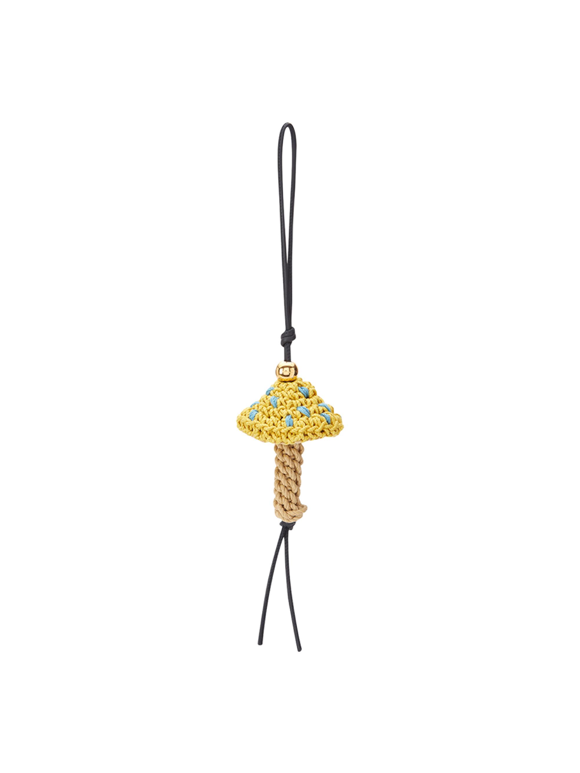 LOEWE Women's Linen-Blend Mushroom Charm - Yellow Natural