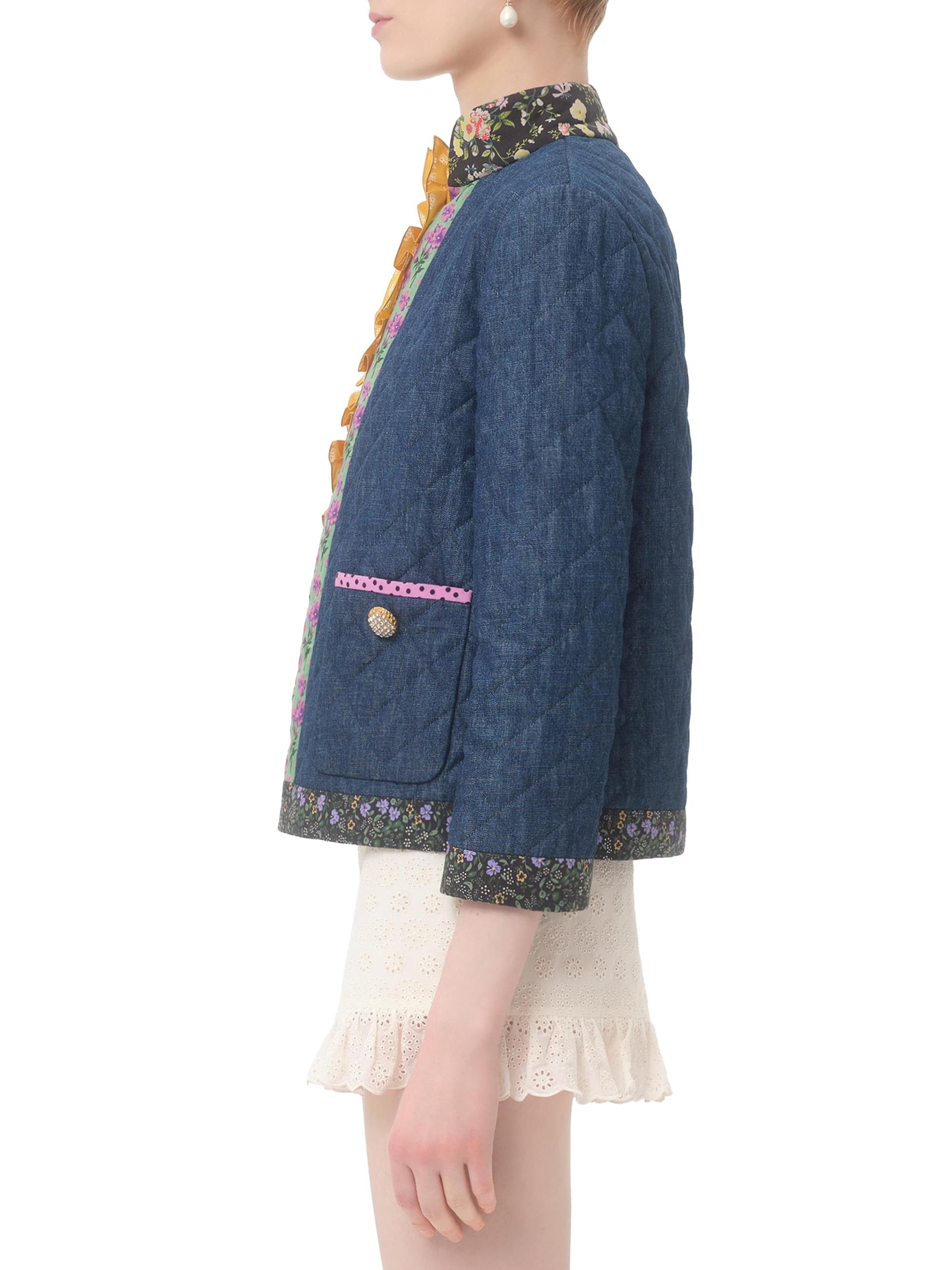 VALENTINO GARAVANI インディゴ デニムジャケット 42 Valentino Garavani logo-appliqué Denim Jacket | Blue | FARFETCH ID