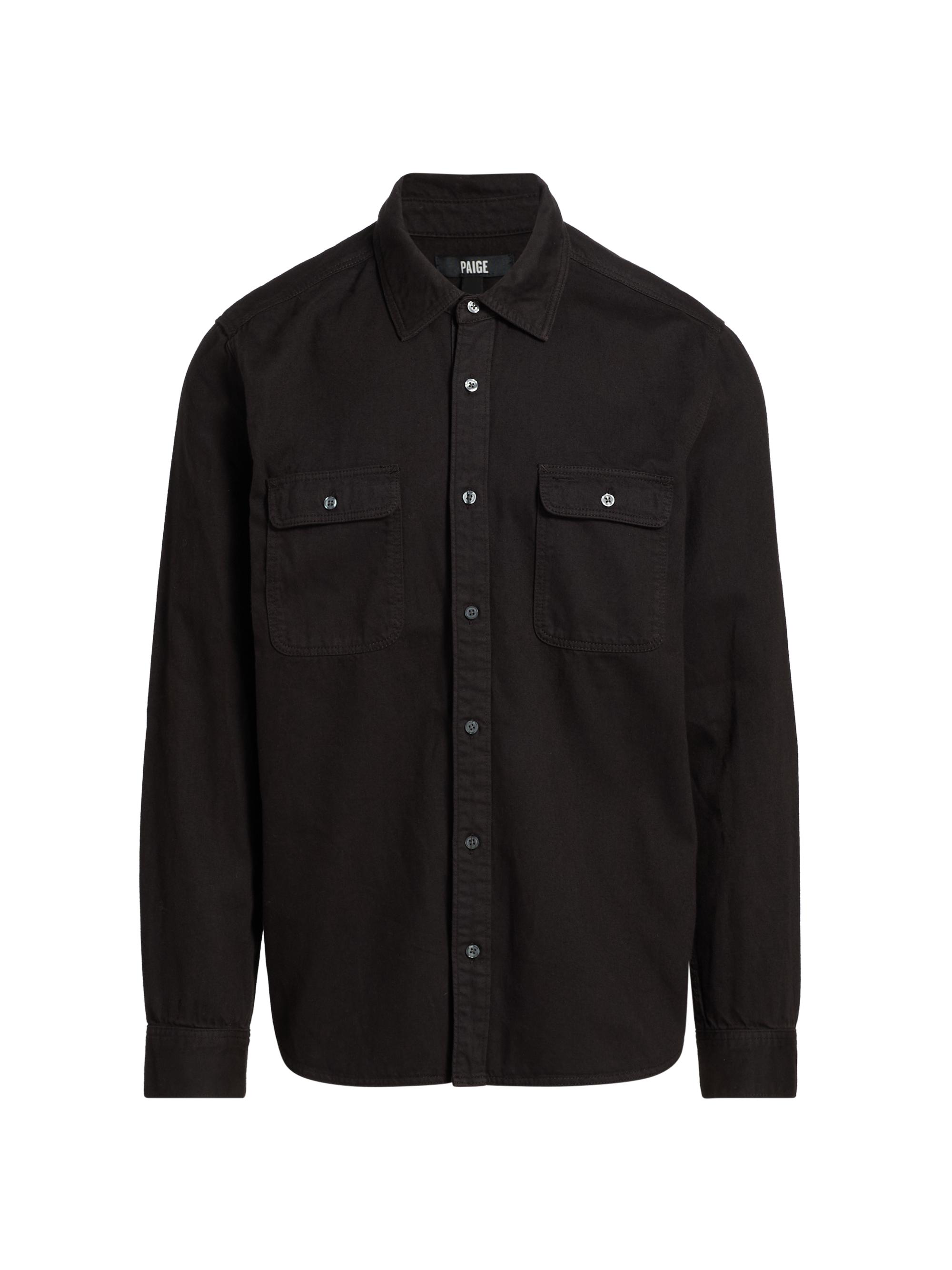 Paige Men's Martin Cotton-Blend Twill Shirt - Carbanolo