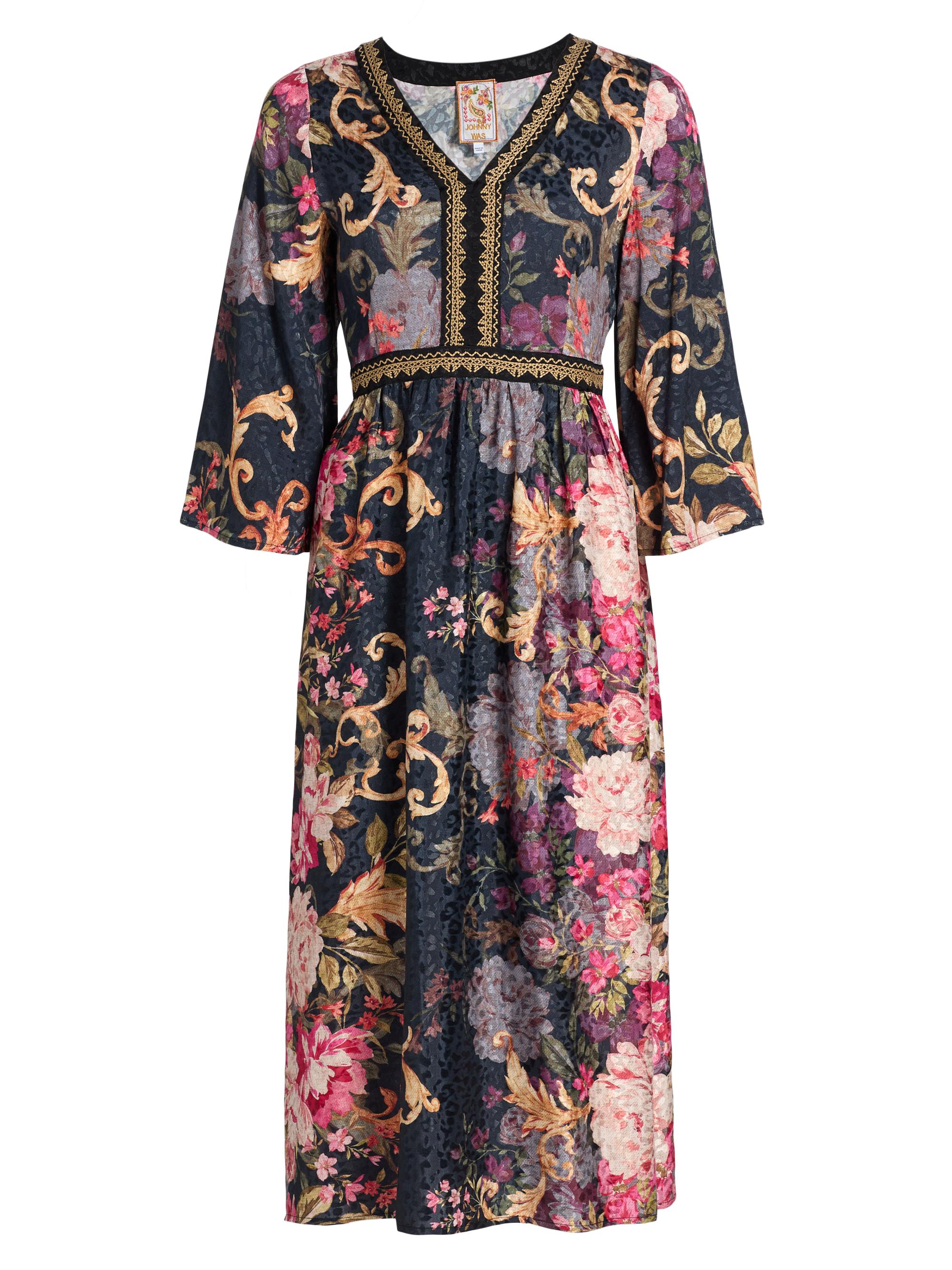Johnny Was Women's Floral Kimono-Inspired Sleeve Midi-Dress - Cheri