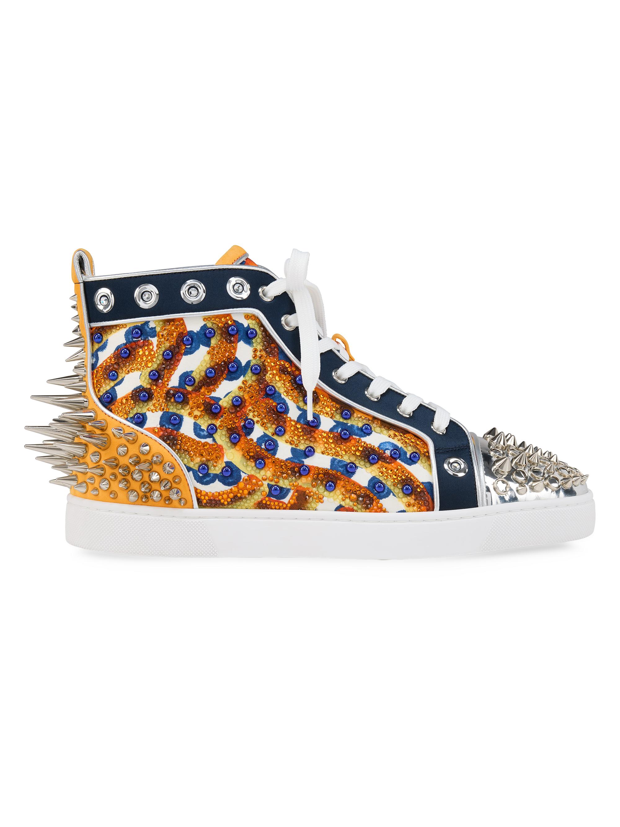 Christian Louboutin Men's Louis No Limit Gaagal Sneakers - Magma