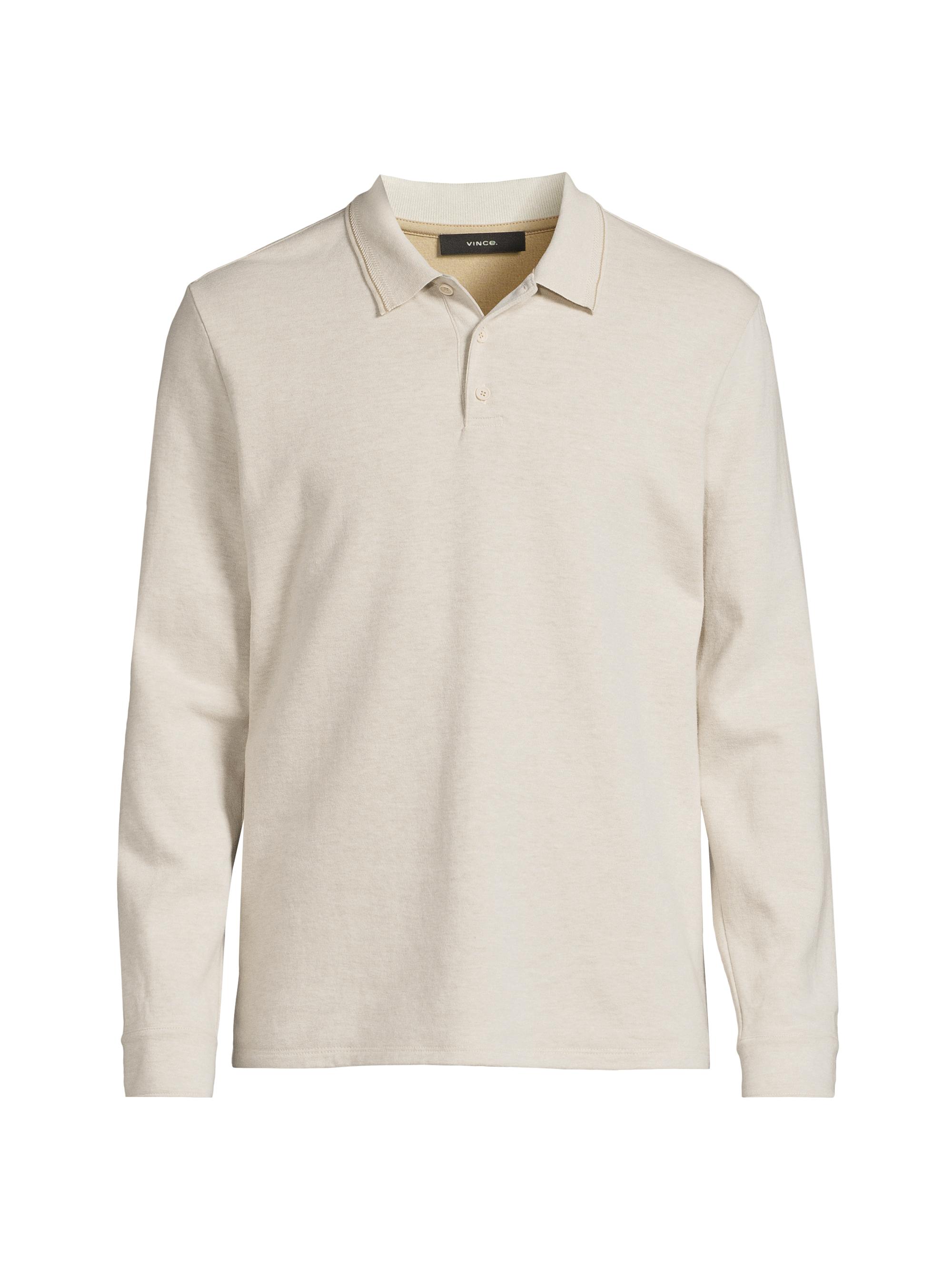 Vince French Terry Long-Sleeve Quarter-Zip Polo Sweater | Saks
