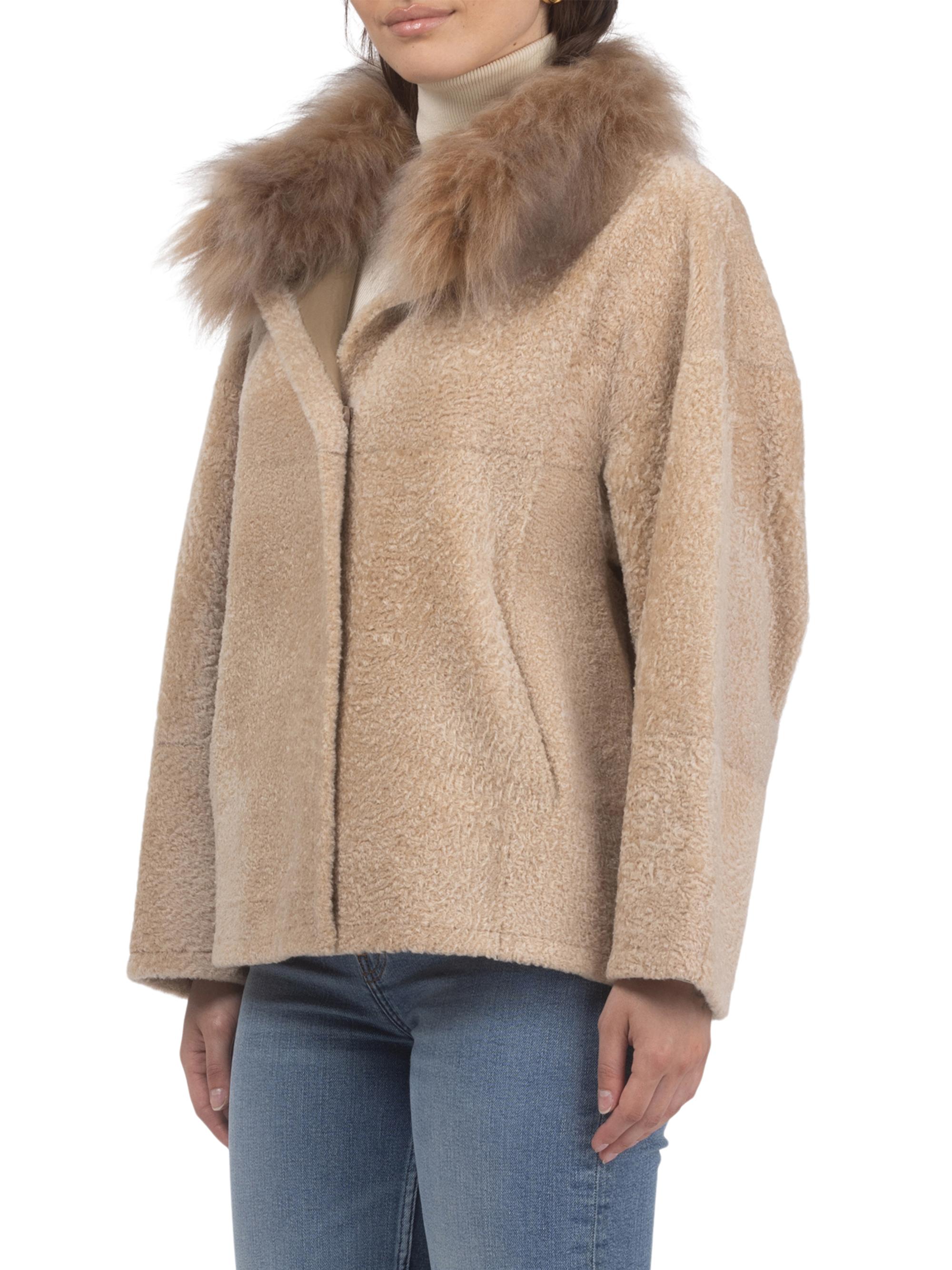 Gorski Reversible New Zealand Shearling Lamb Jacket with Select
