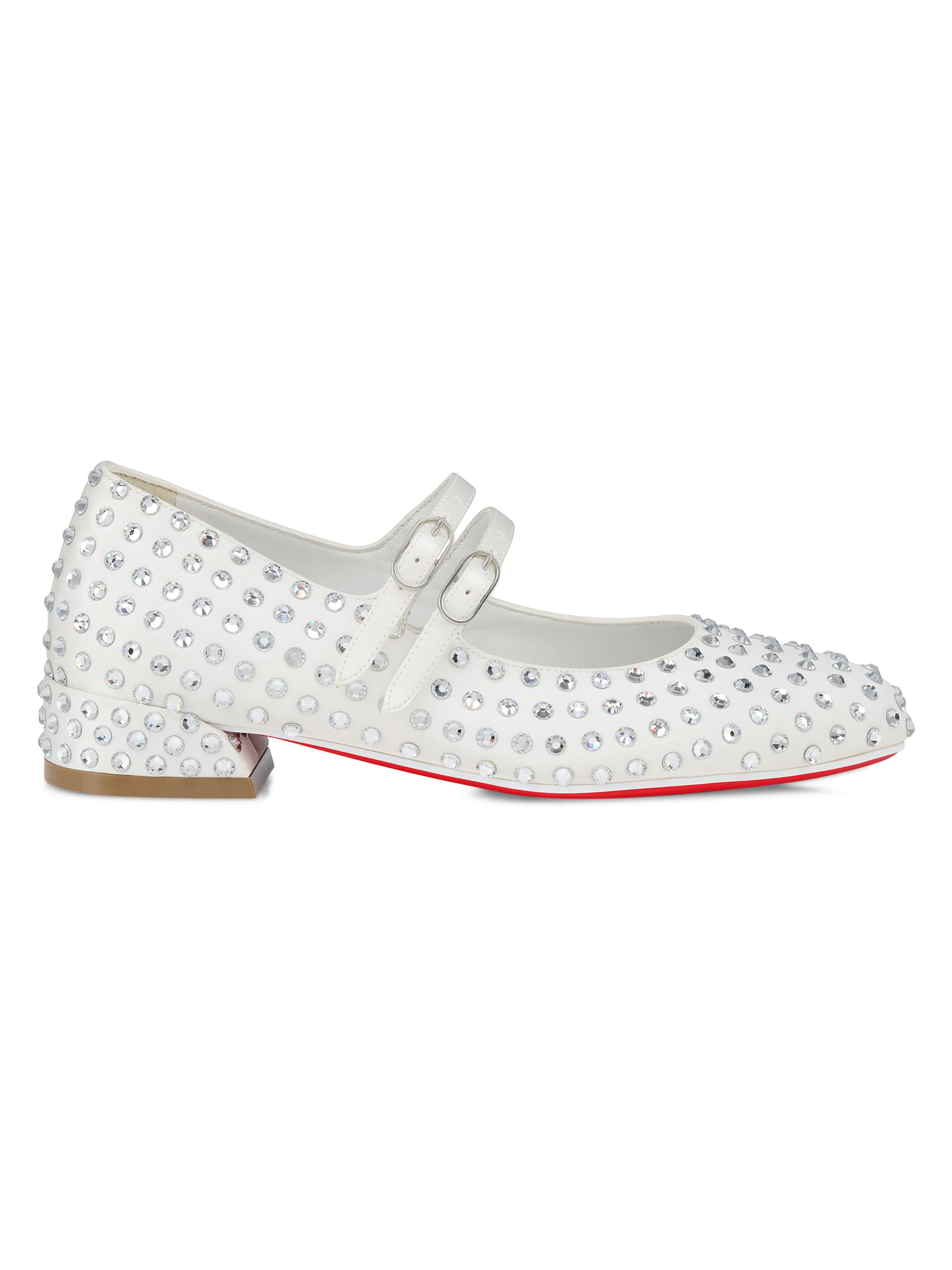 Christian Louboutin Little Girl's & Girl's Fille Strass Boum Janes -  3.5 (Child)