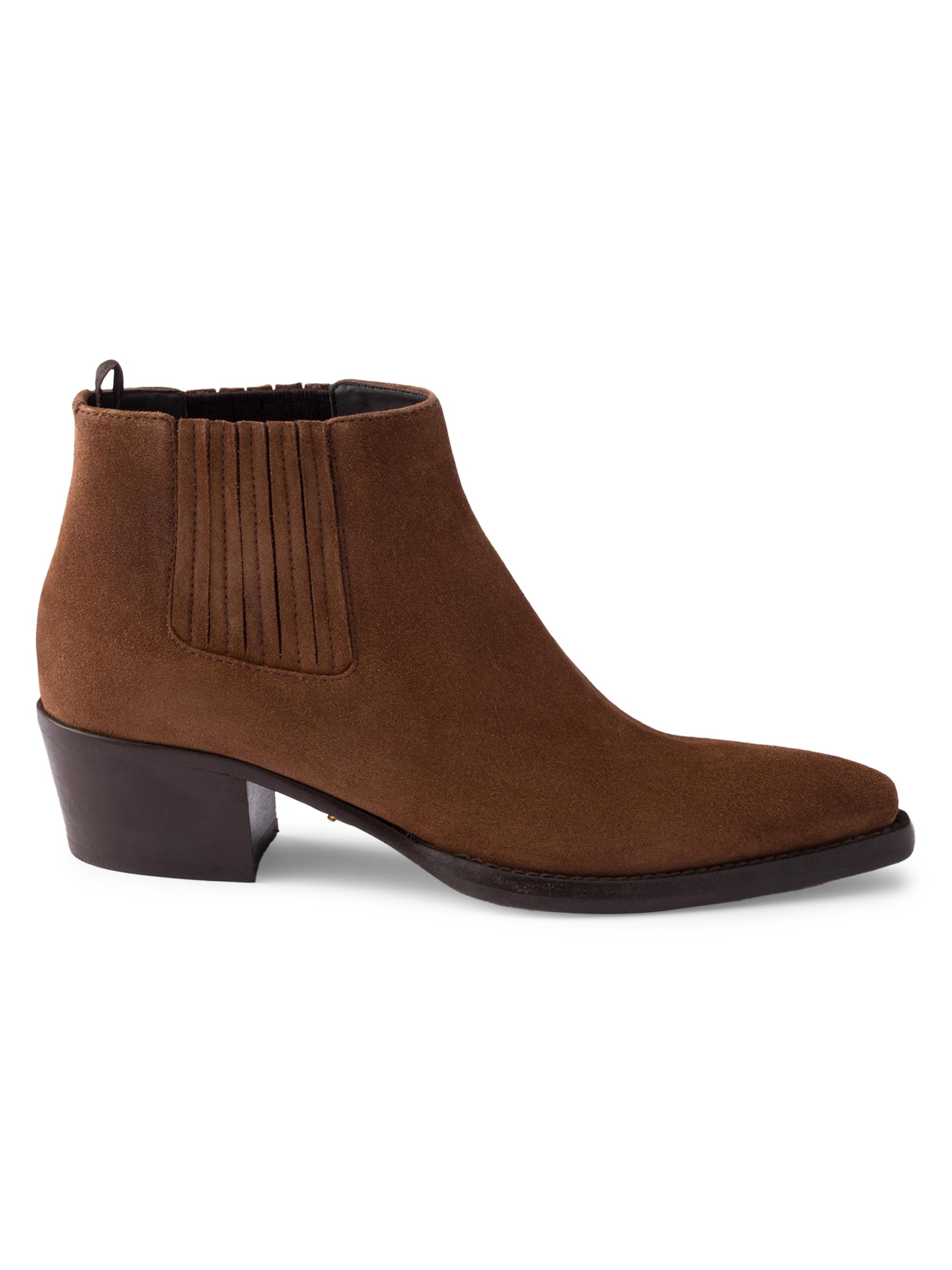 Prada Women's Suede Booties - Brown