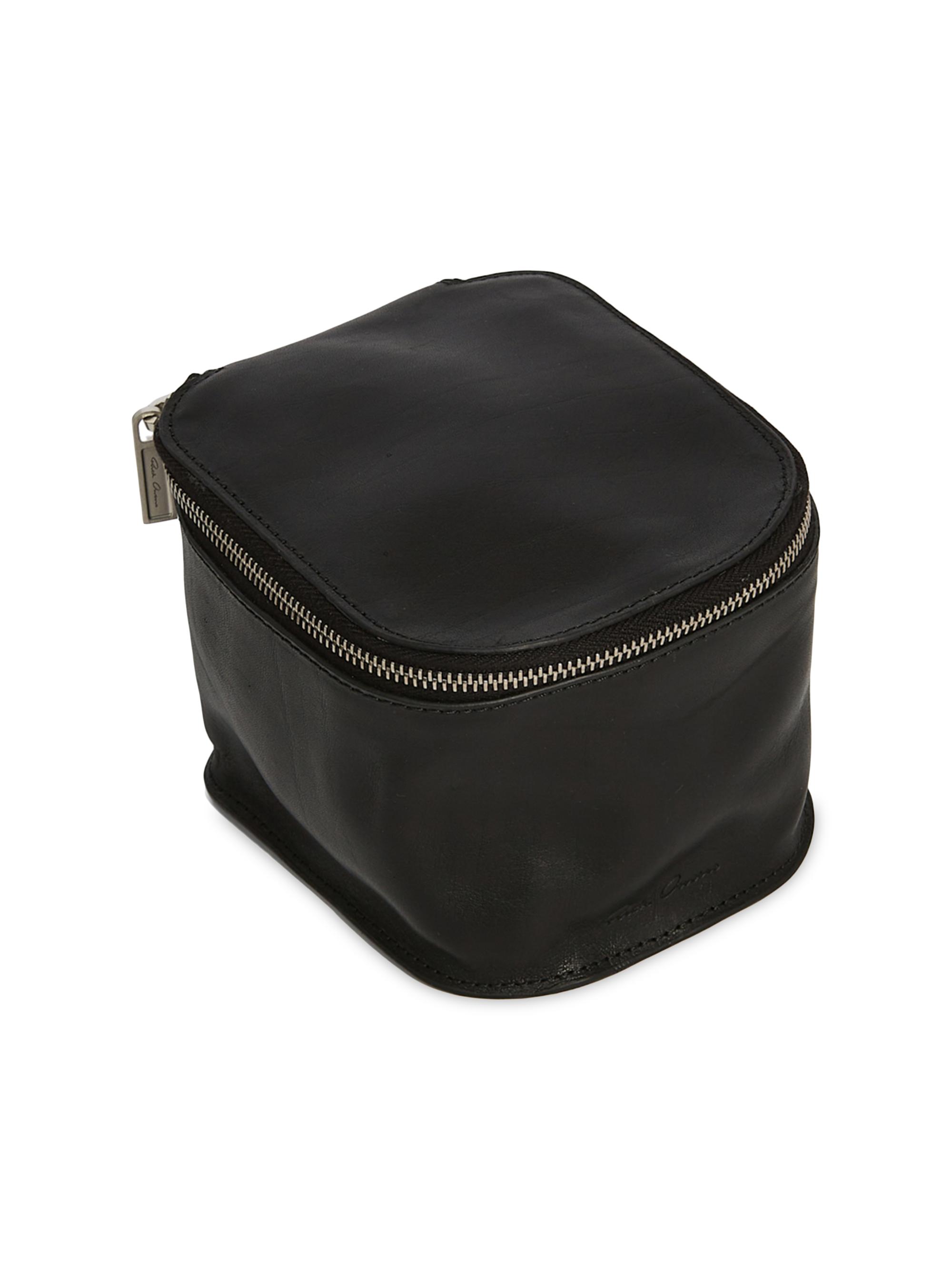 Rick Owens Men's  Beauty Leather Travel Case - Black
