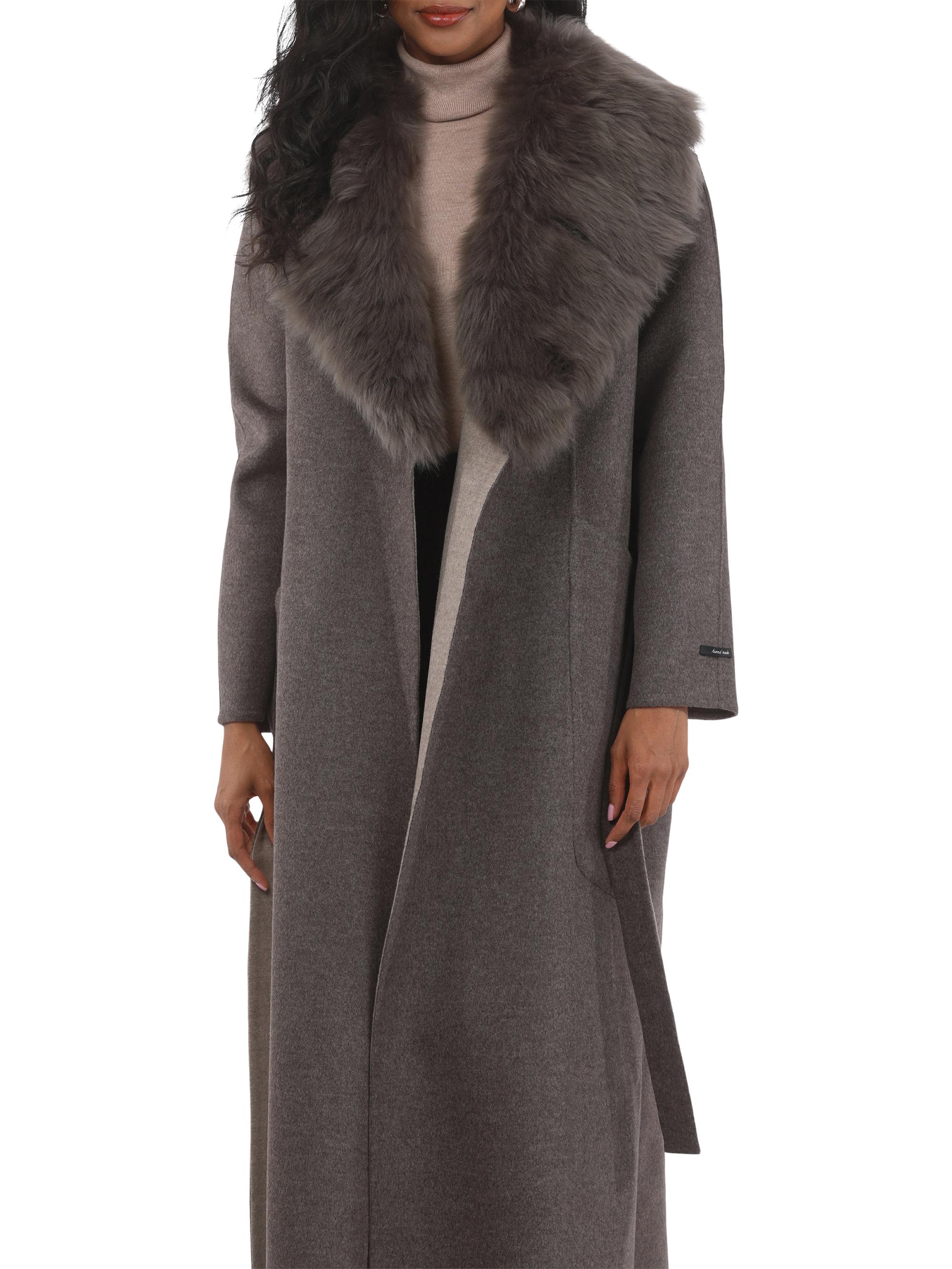 v*e様 ★LOROPIANA★美品★カシミヤ100★羊革ベルト★ケープ★コート Gorski Double Face Loro Piana Wool and Cashmere Coat with