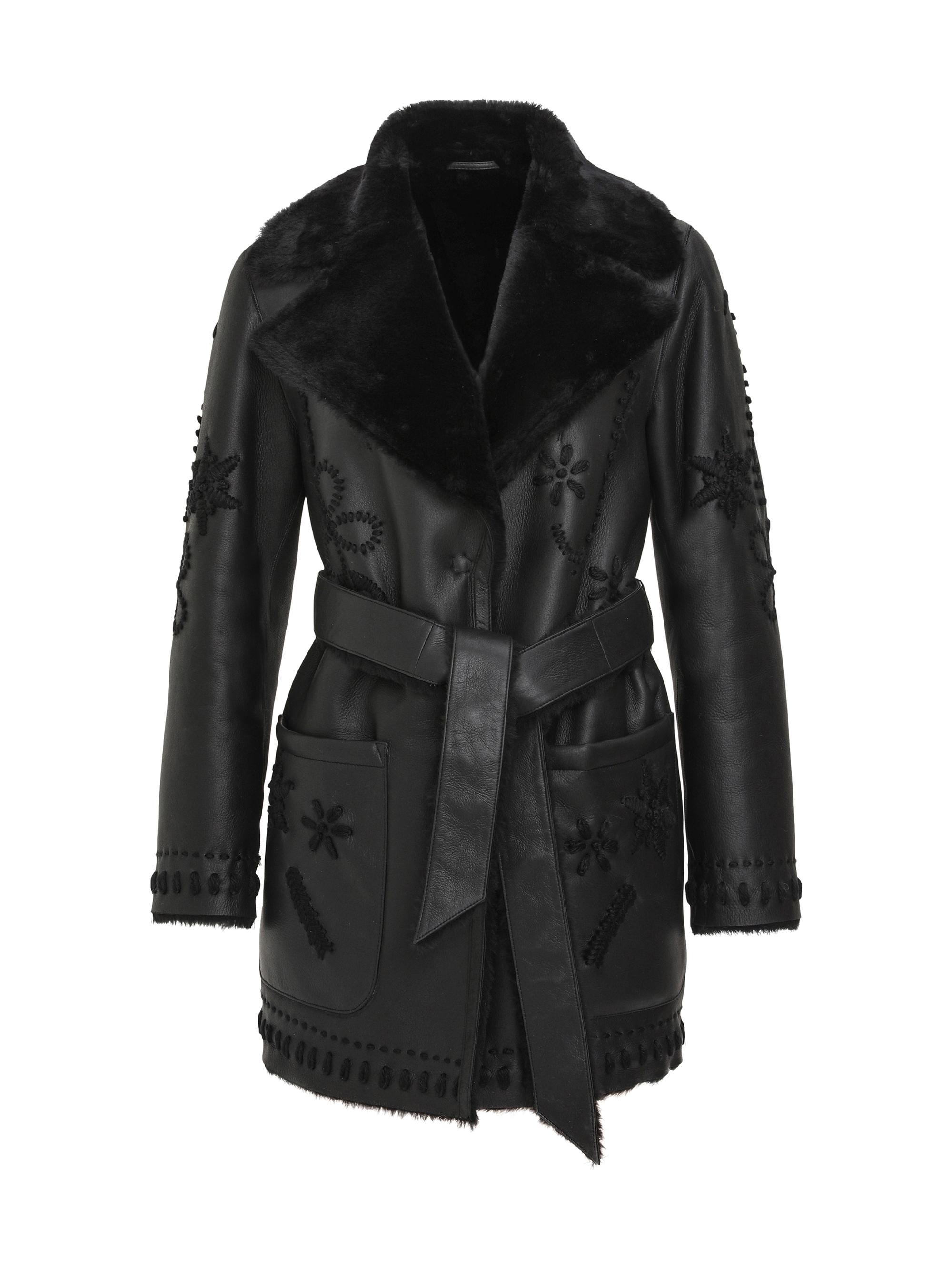 Gorski Women's Merino Shearling Lamb Jacket - Black | Thumbnail 6